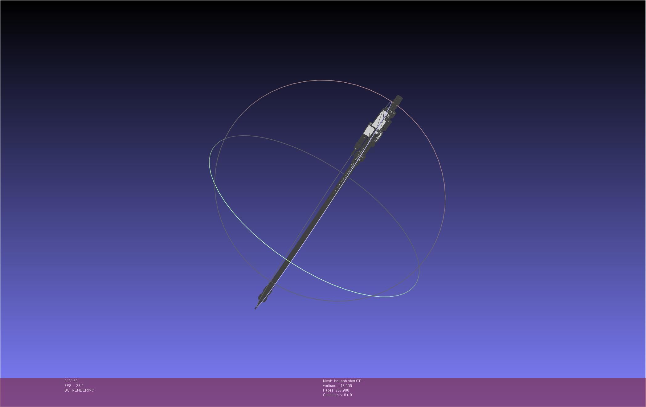 Star Wars Boushh Staff Basic Assembly 3D print model_40