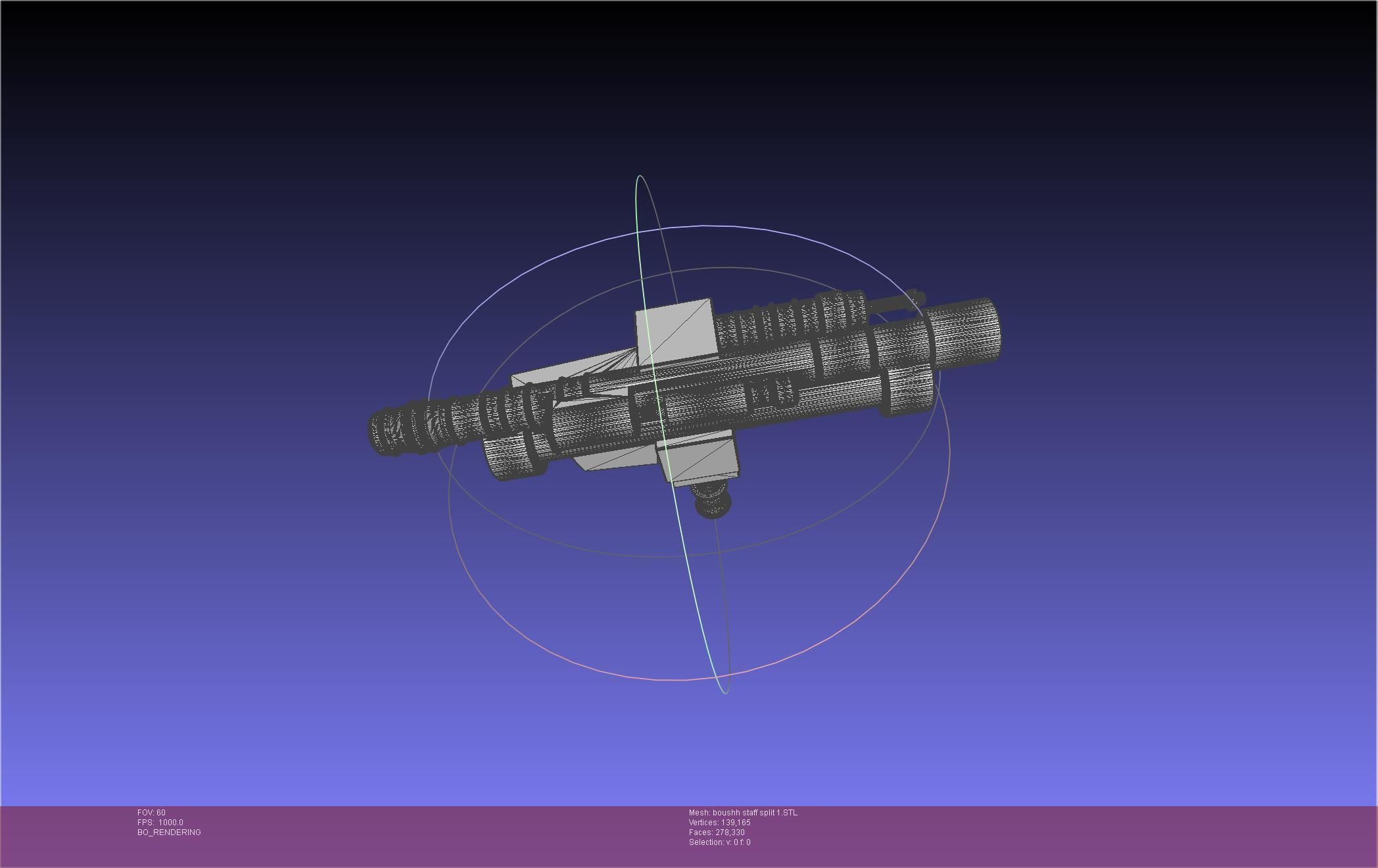 Star Wars Boushh Staff Basic Assembly 3D print model_96
