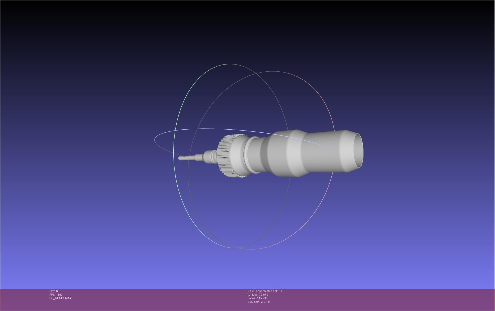 Star Wars Boushh Staff Basic Assembly 3D print model_133