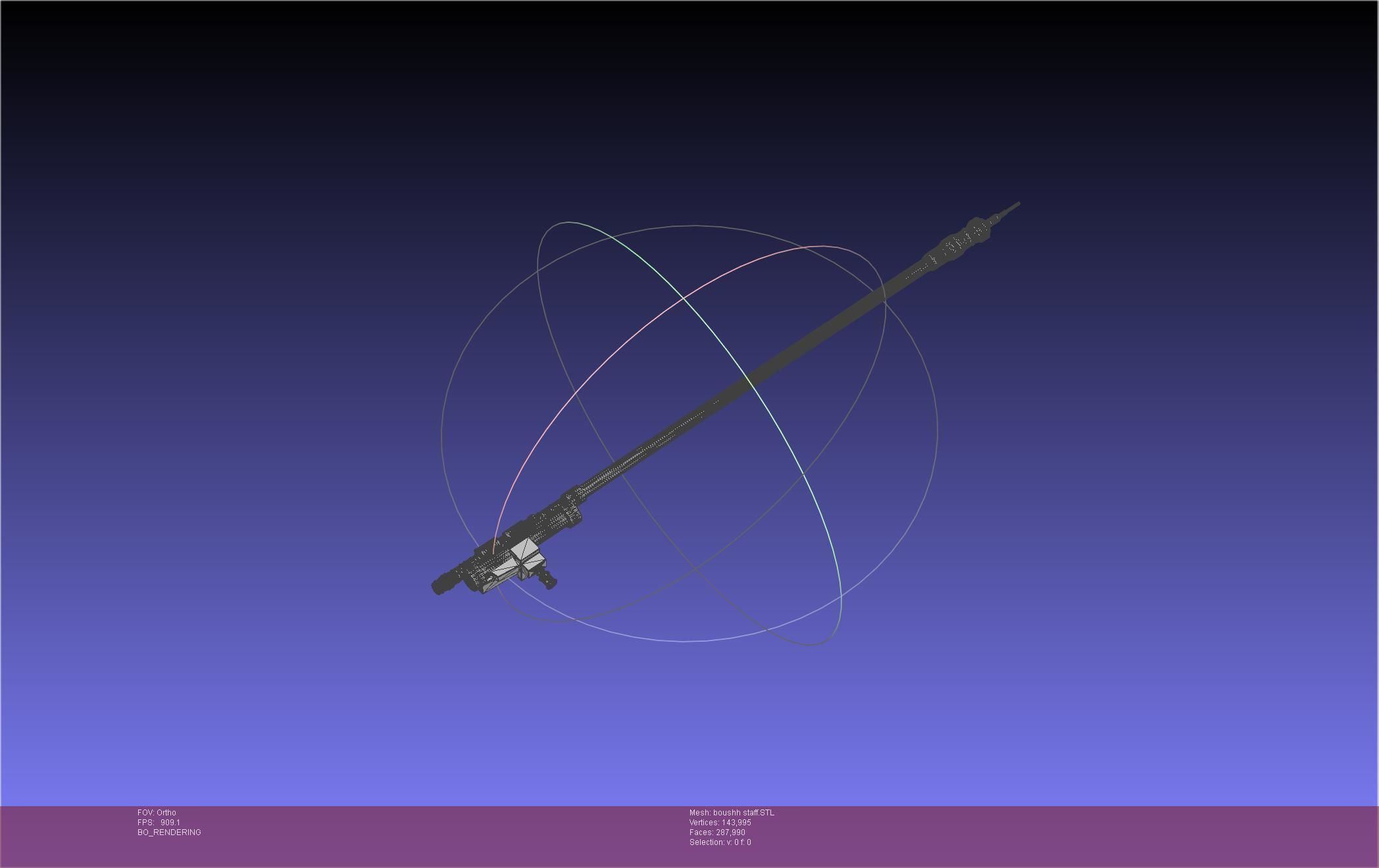Star Wars Boushh Staff Basic Assembly 3D print model_53