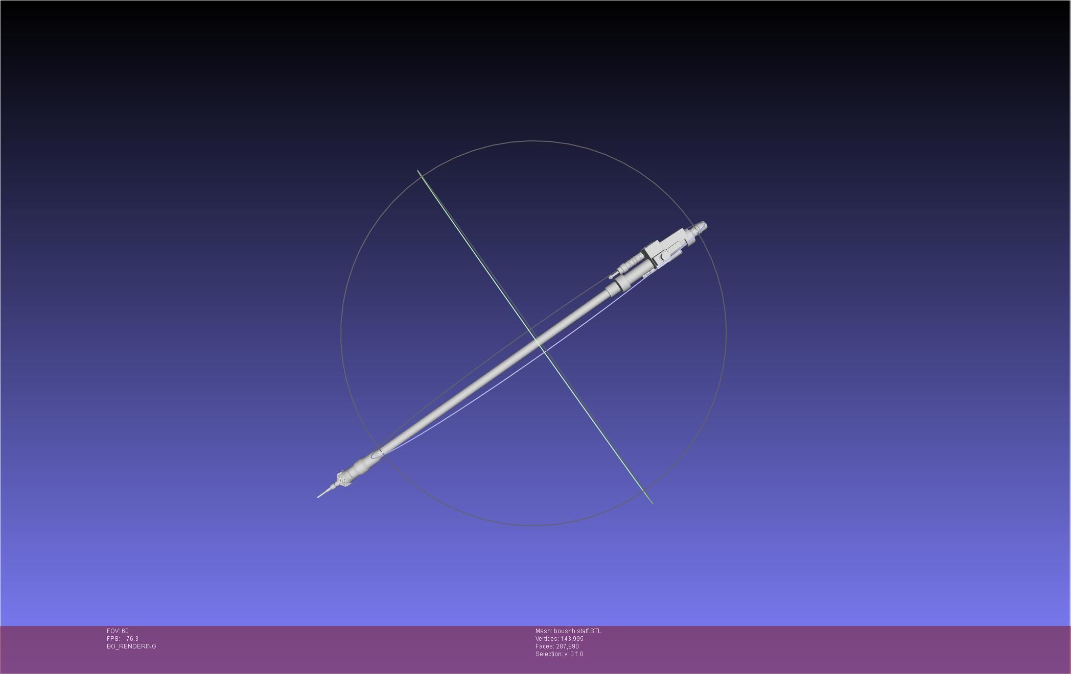 Star Wars Boushh Staff Basic Assembly 3D print model_36