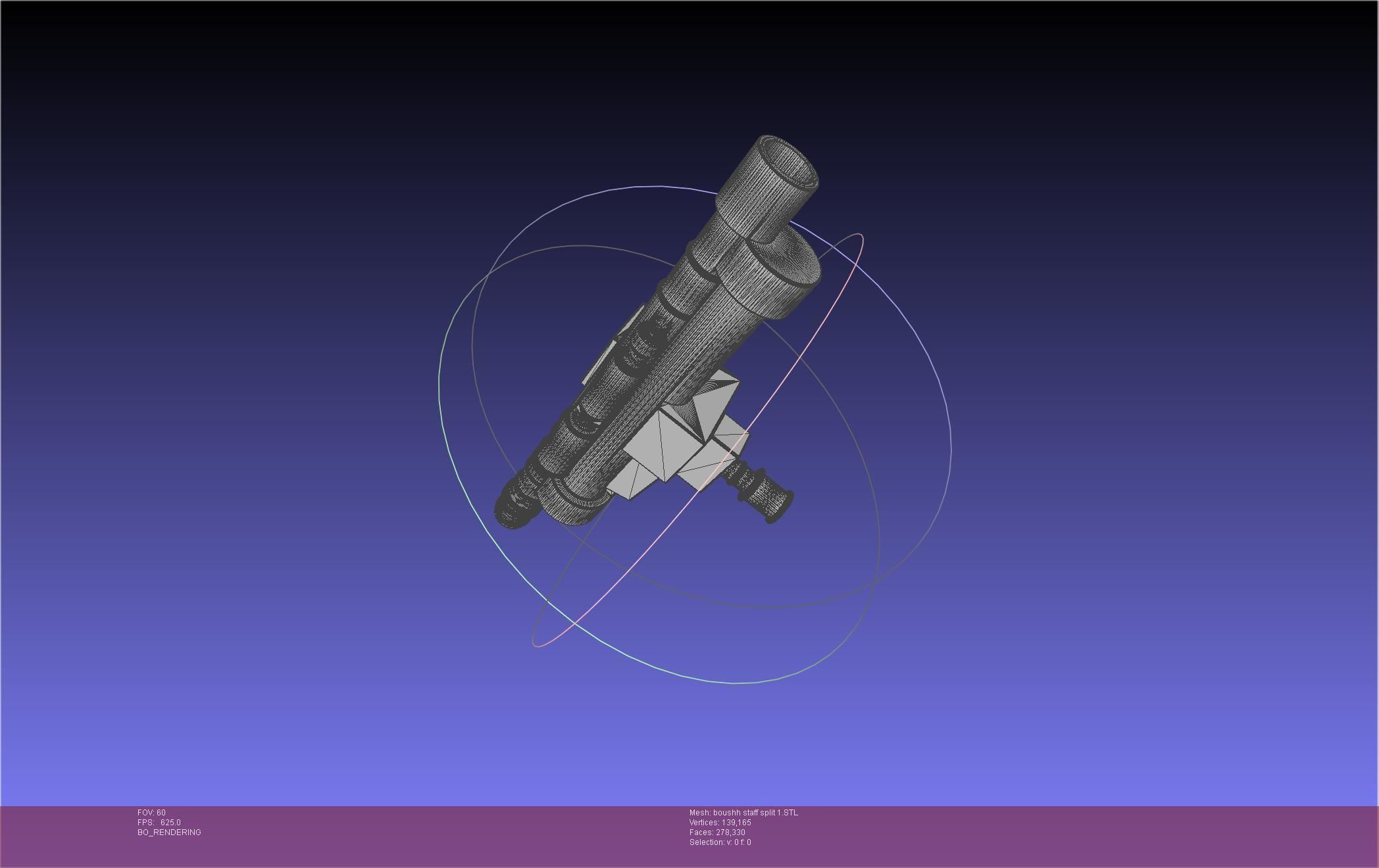Star Wars Boushh Staff Basic Assembly 3D print model_102
