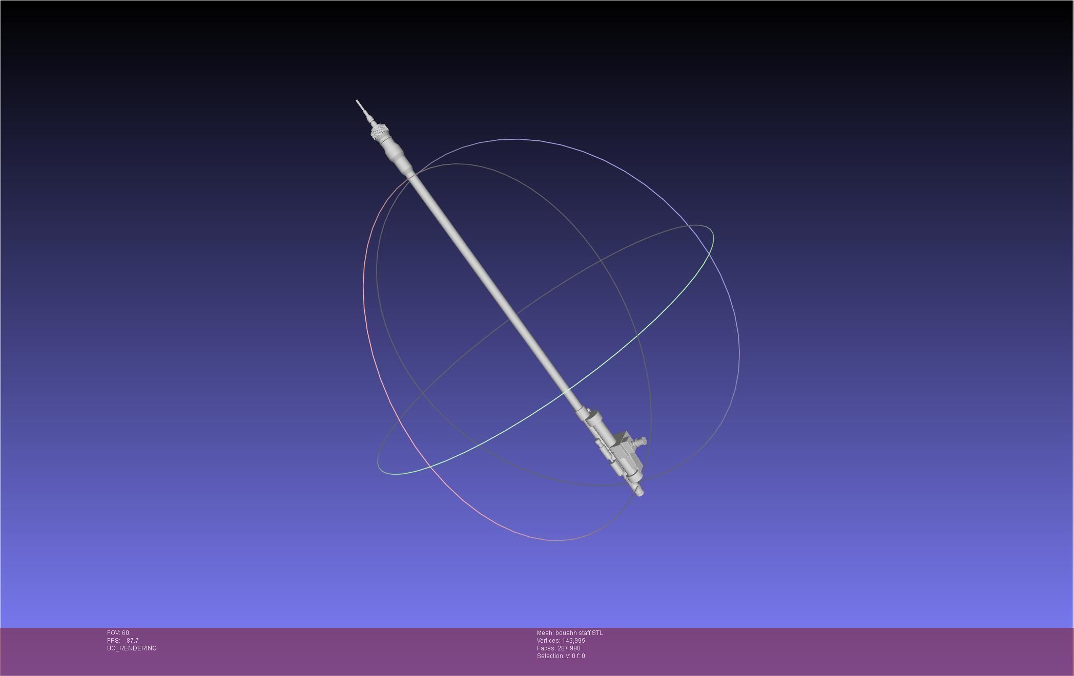 Star Wars Boushh Staff Basic Assembly 3D print model_16