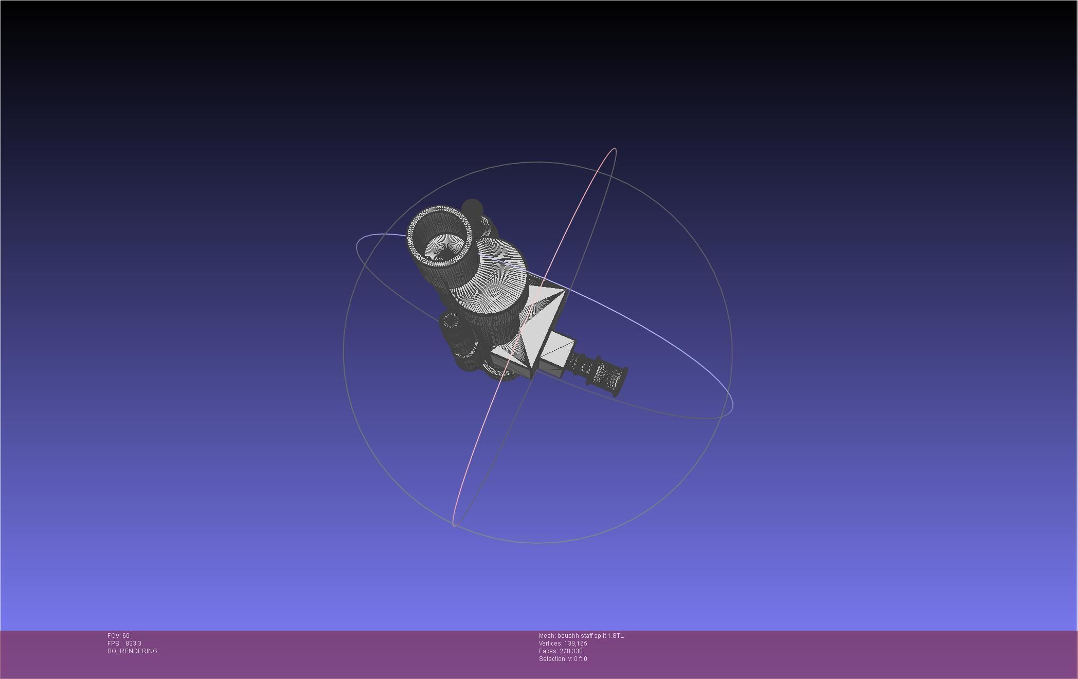 Star Wars Boushh Staff Basic Assembly 3D print model_97