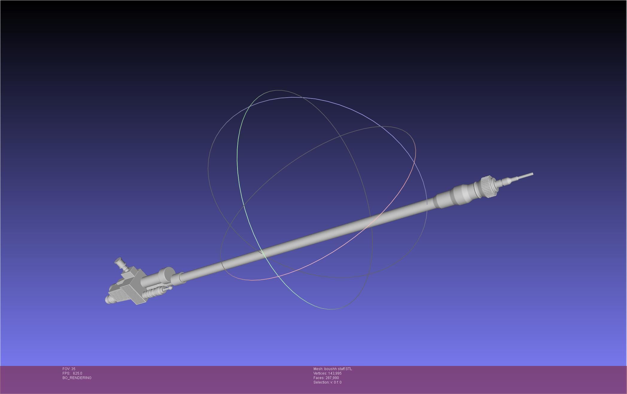Star Wars Boushh Staff Basic Assembly 3D print model_72