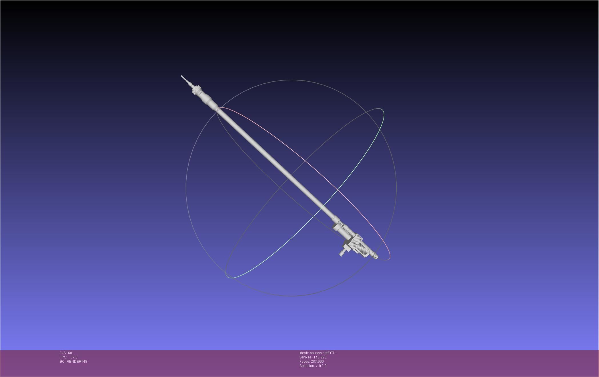 Star Wars Boushh Staff Basic Assembly 3D print model_10