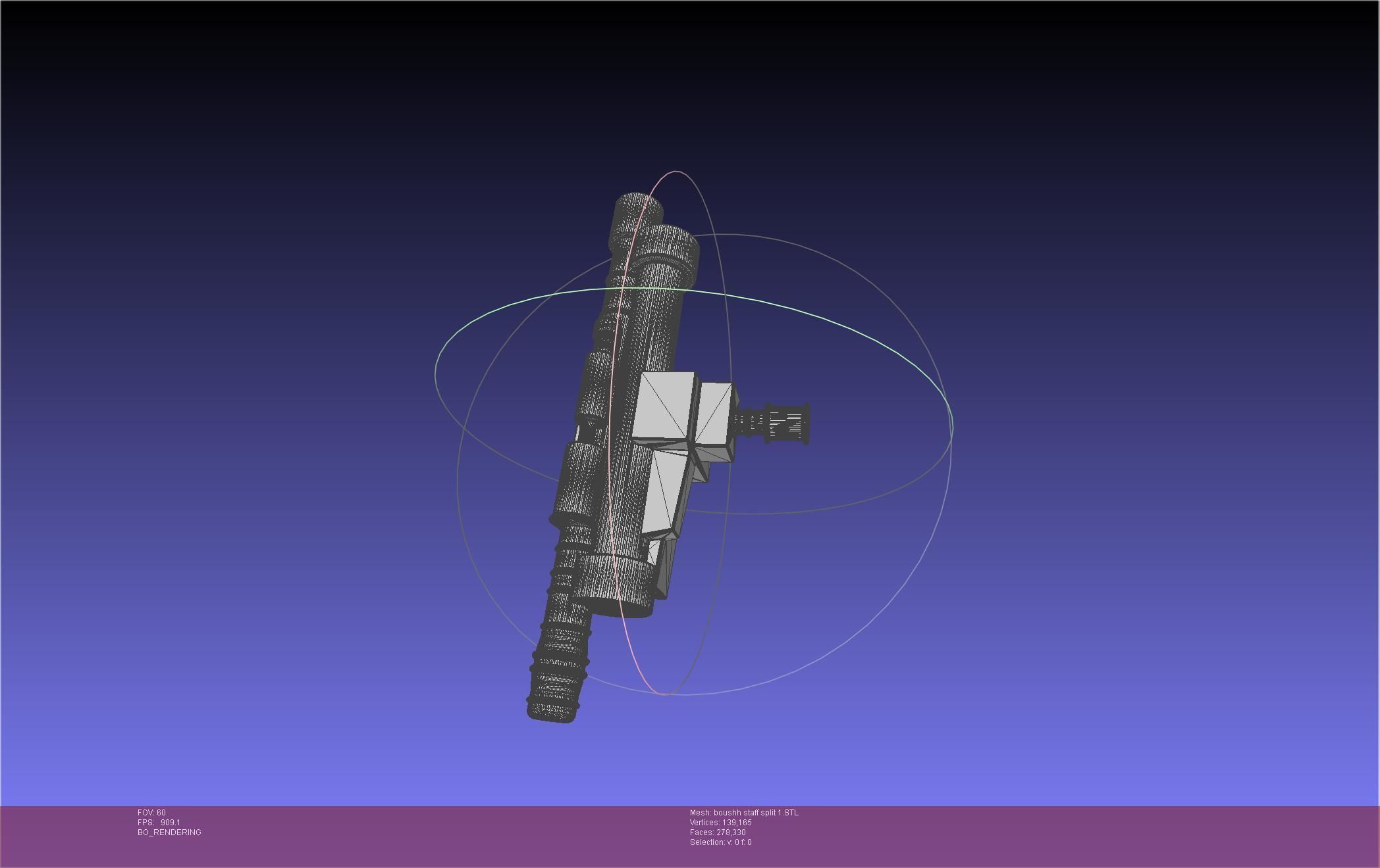 Star Wars Boushh Staff Basic Assembly 3D print model_91