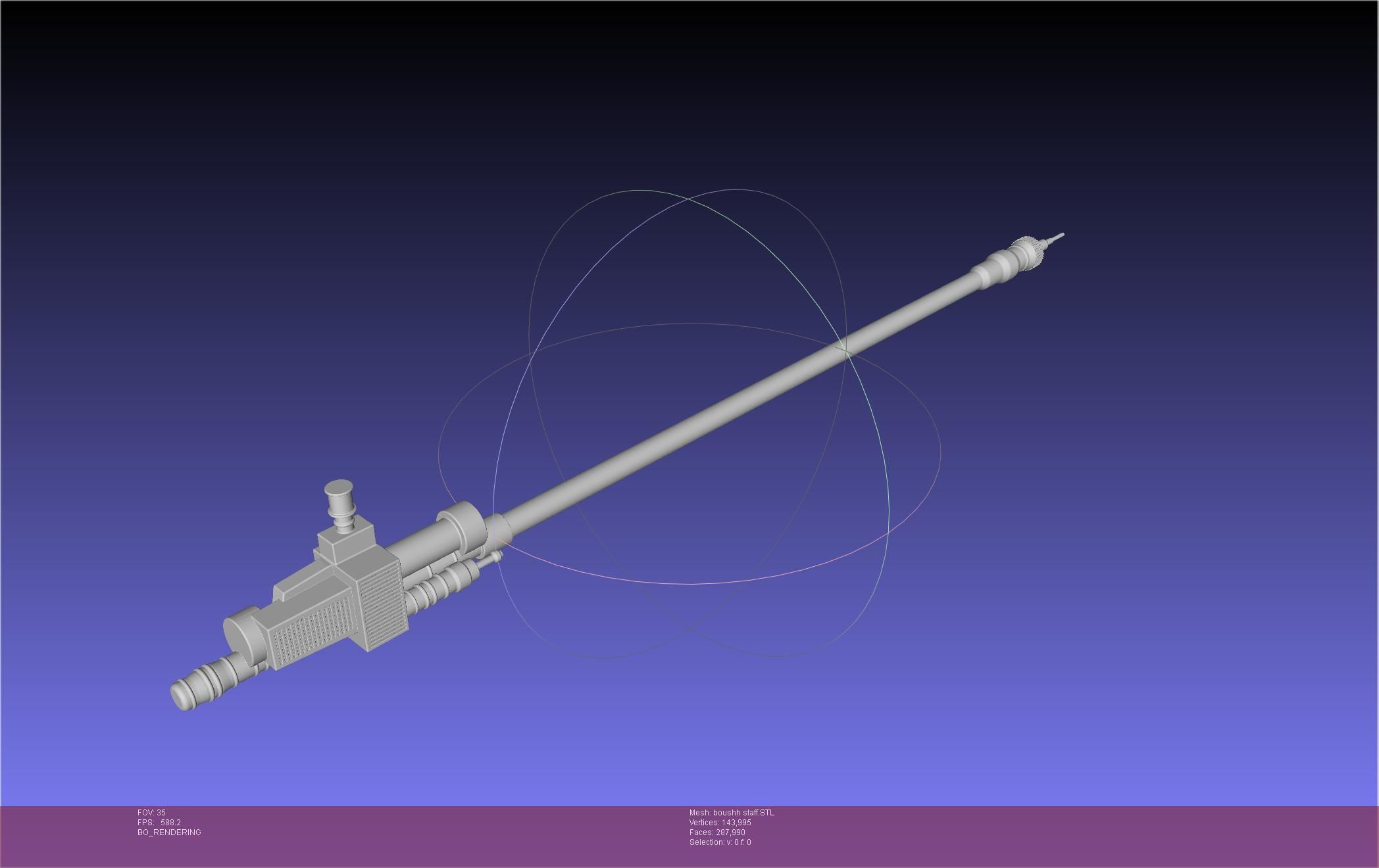 Star Wars Boushh Staff Basic Assembly 3D print model_69