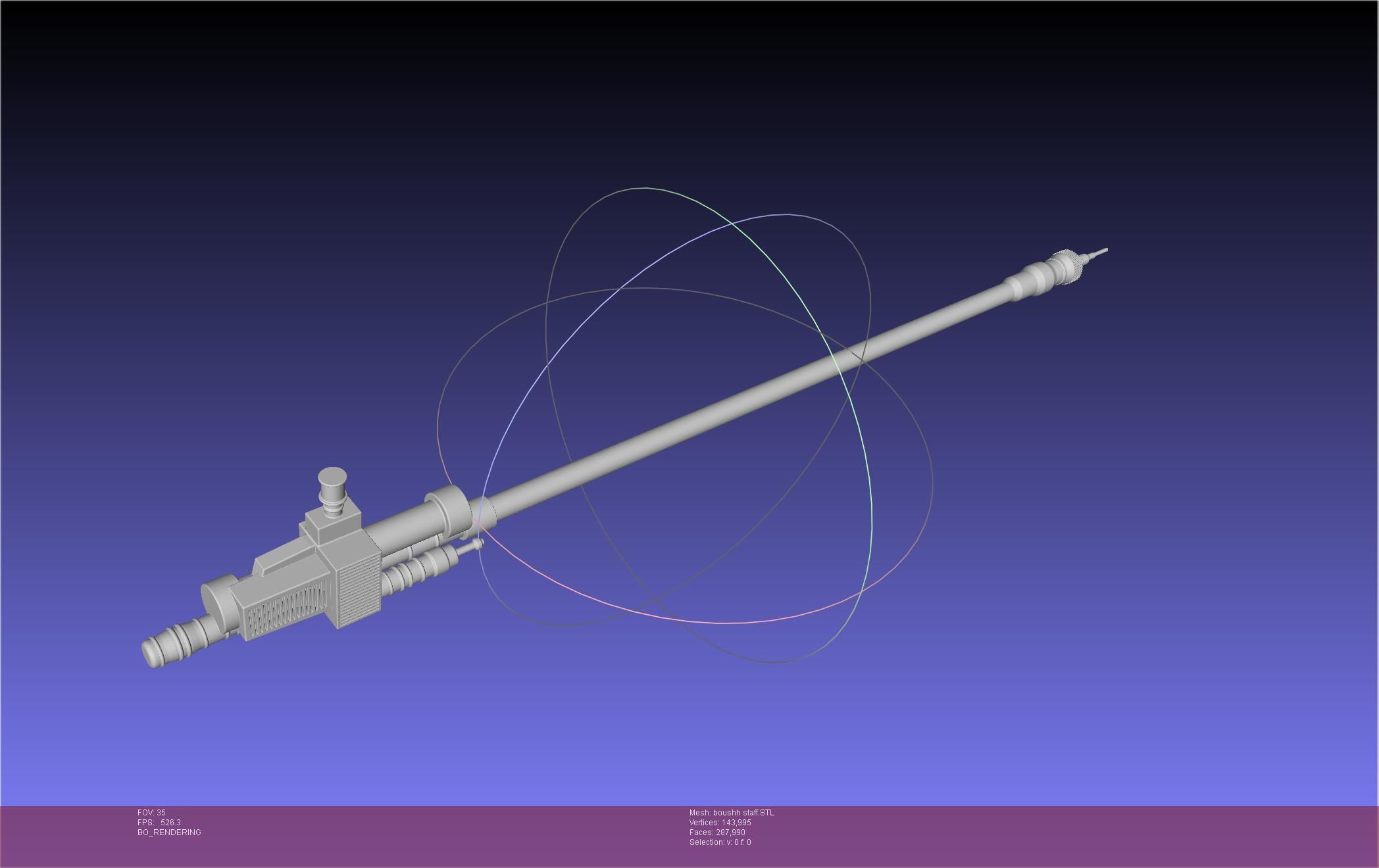 Star Wars Boushh Staff Basic Assembly 3D print model_70