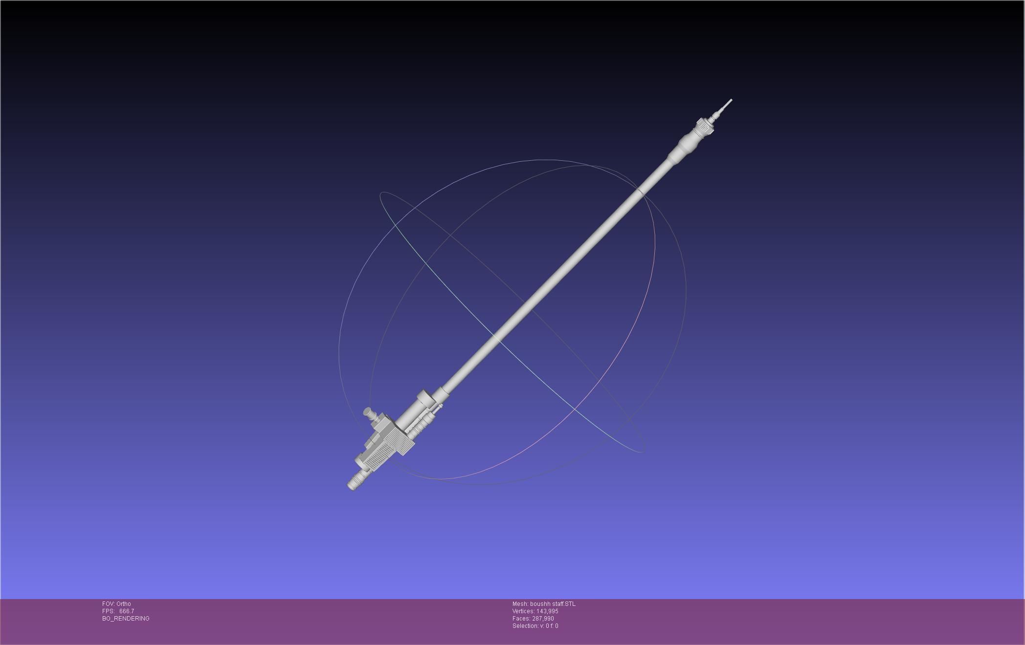 Star Wars Boushh Staff Basic Assembly 3D print model_56