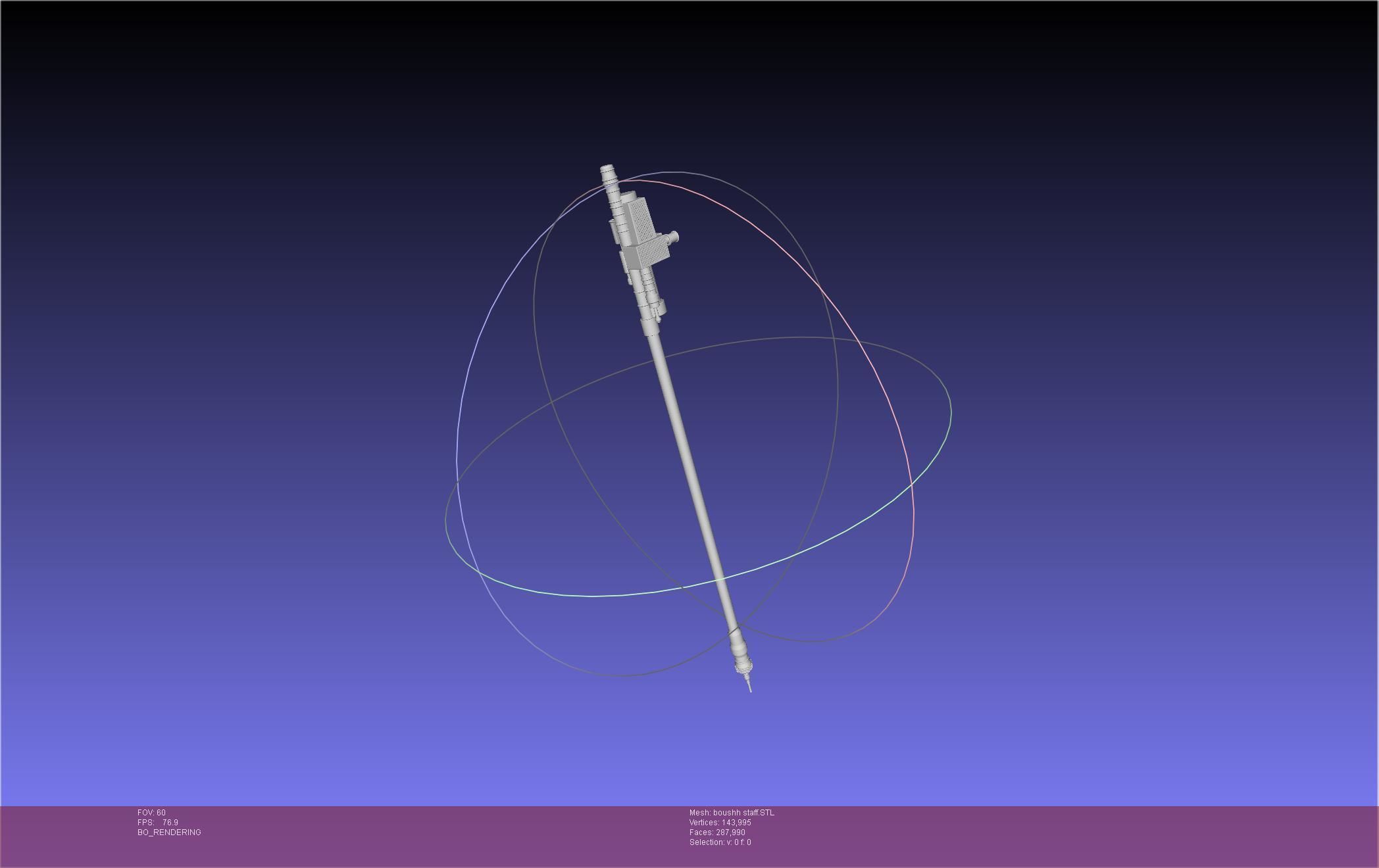 Star Wars Boushh Staff Basic Assembly 3D print model_34