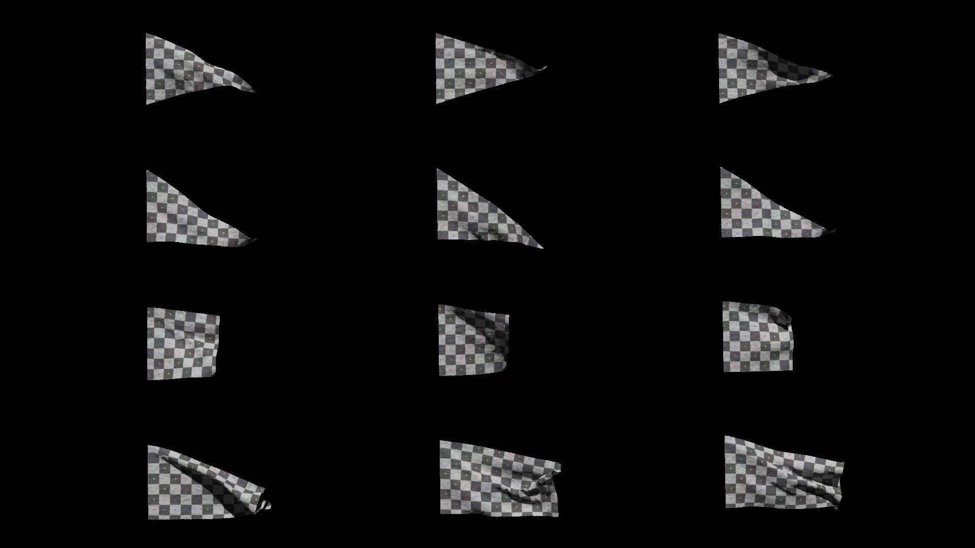 45 Animated Flag Asset Pack 3D model_7