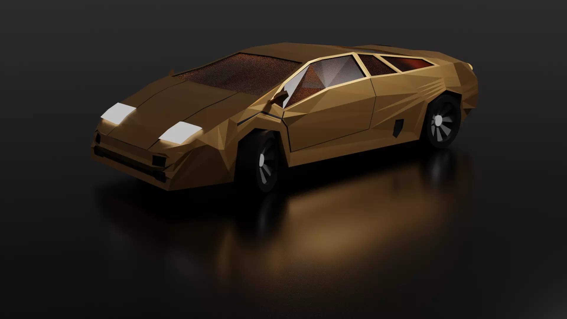 Mercedes Benz low poly Low-poly 3D model