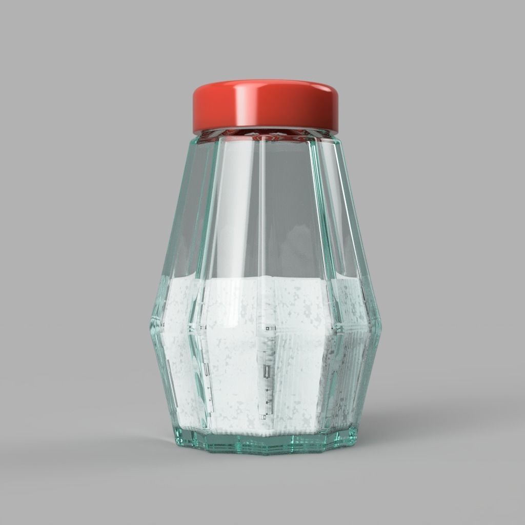 Salt and Pepper Shaker  Low-poly 3D model_3