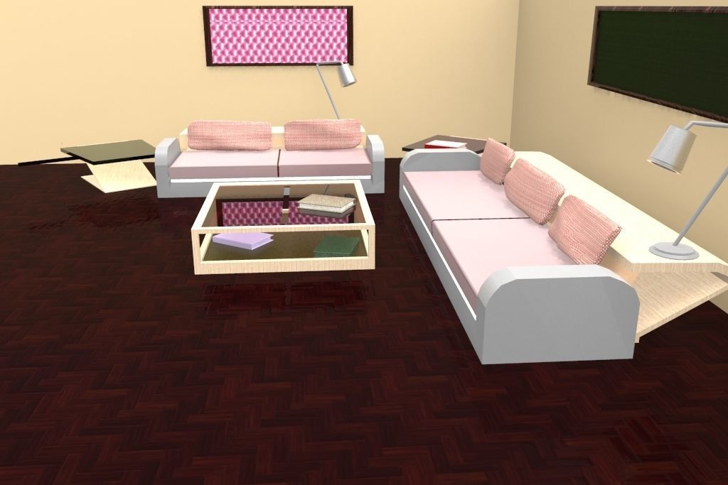 Waiting room 3D model_1