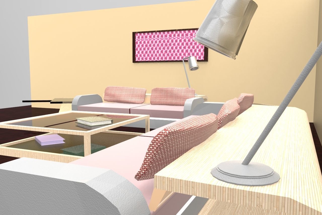 Waiting room 3D model_8