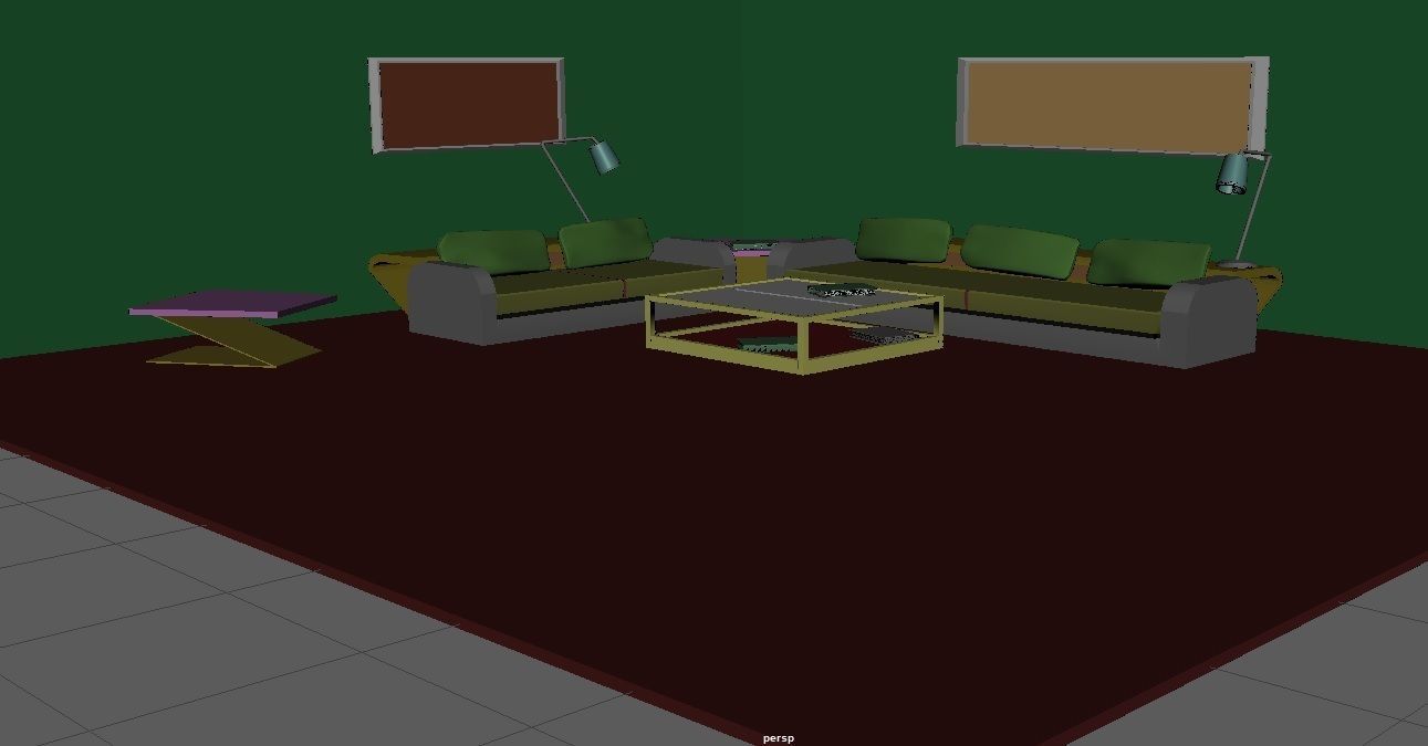 Waiting room 3D model_2