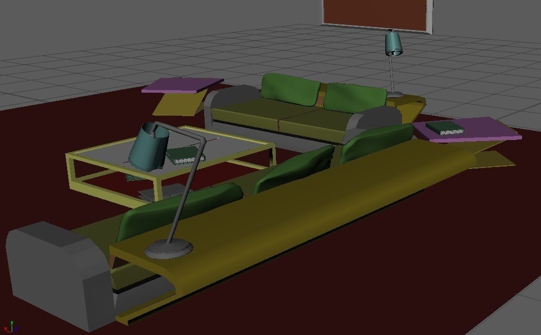 Waiting room 3D model_6