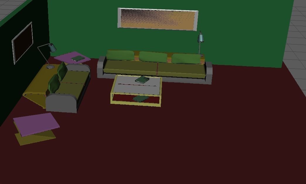 Waiting room 3D model_3