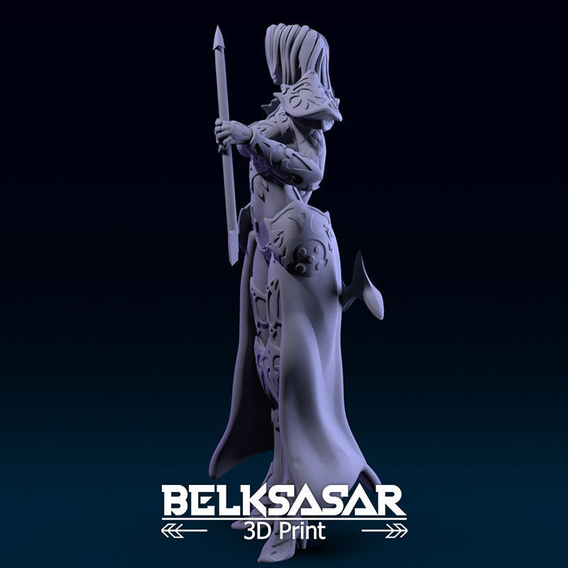 Girl Archer Full Armor and Topless 3D print model_7