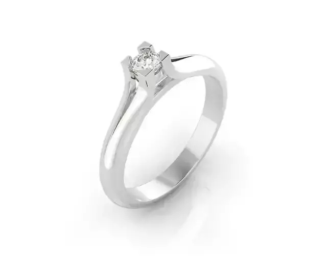 D-1587 diamond solitaire engagement ring