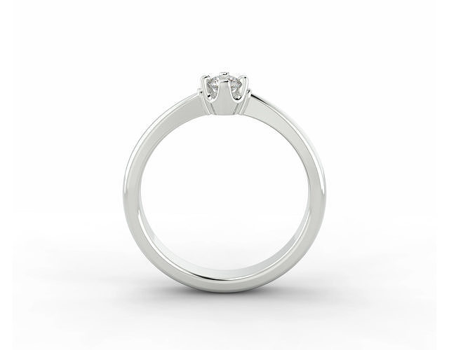 D-1604 solitaire diamond engagement ring 3D print model