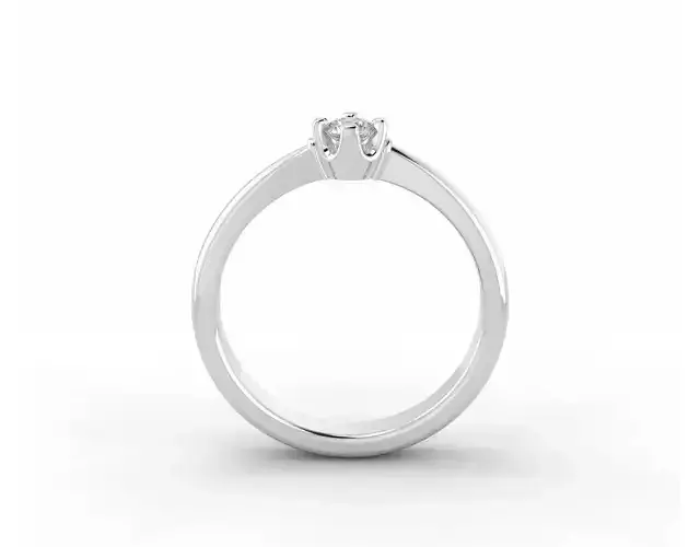 D-1604 solitaire diamond engagement ring 3D print model