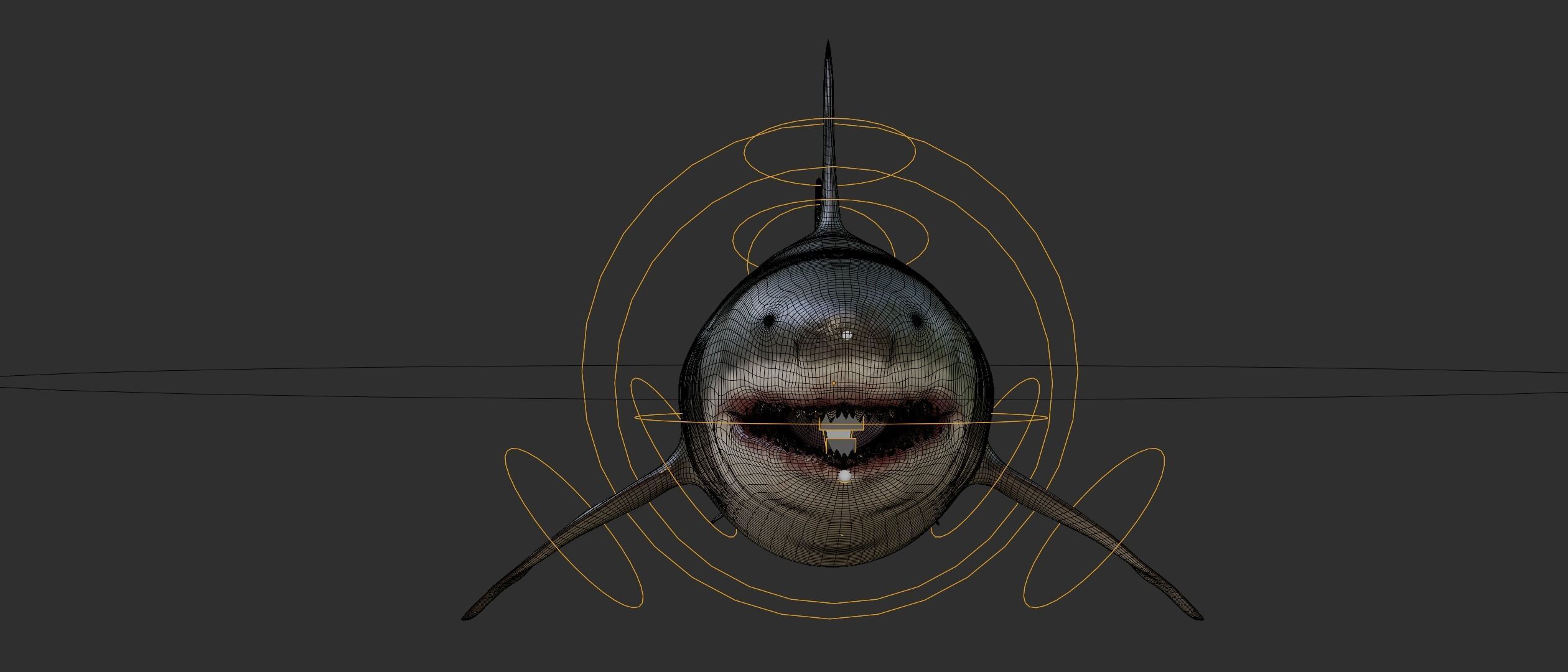 Megalodon Shark  Low-poly 3D model_13