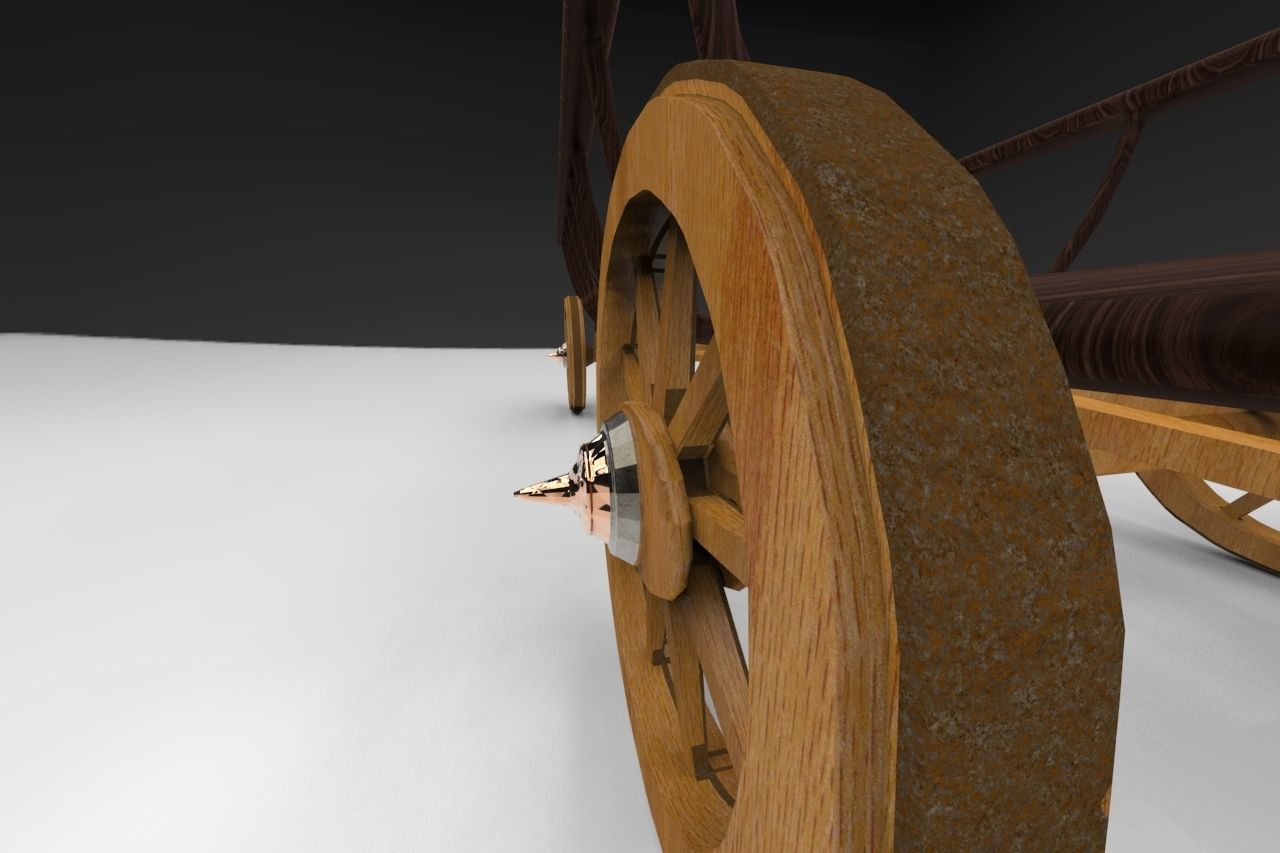 ox cart bullock cart 3D model_9
