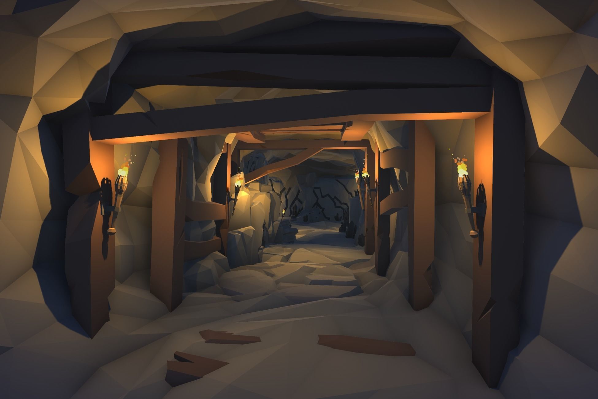 Ultimate Low Poly Mining and Cave Pack Low-poly 3D model_20