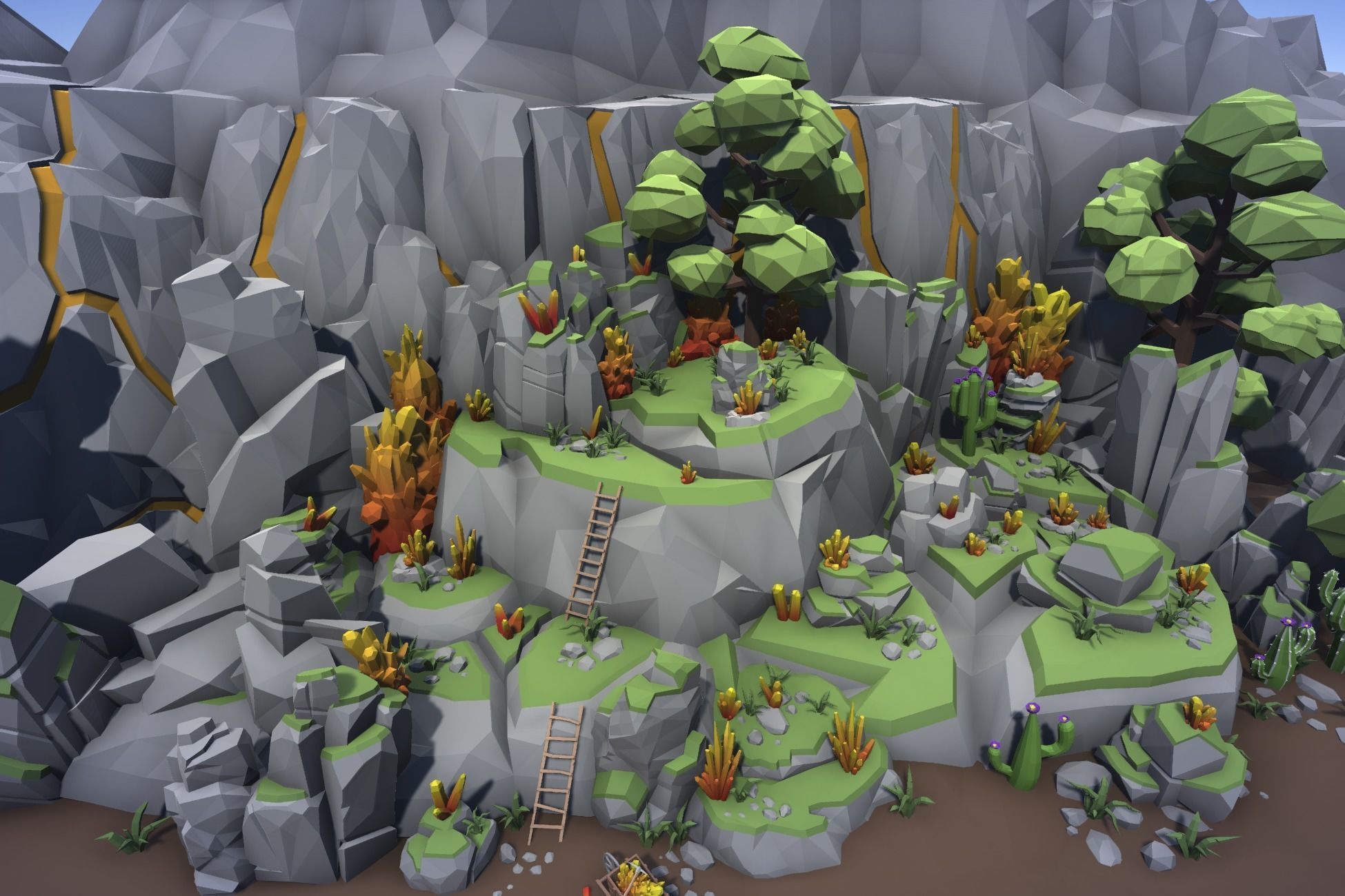 Ultimate Low Poly Mining and Cave Pack Low-poly 3D model_14