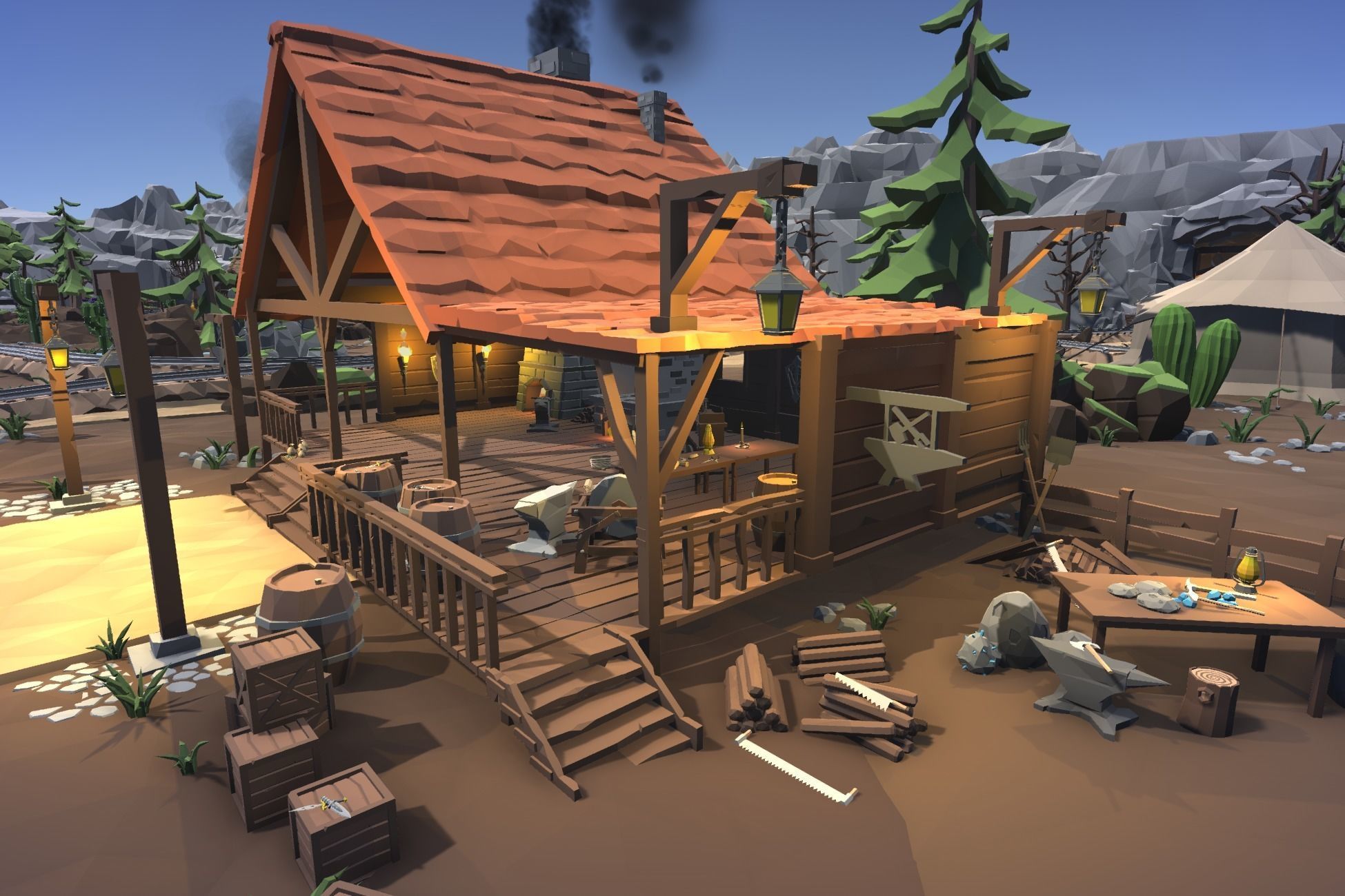 Ultimate Low Poly Mining and Cave Pack Low-poly 3D model_4