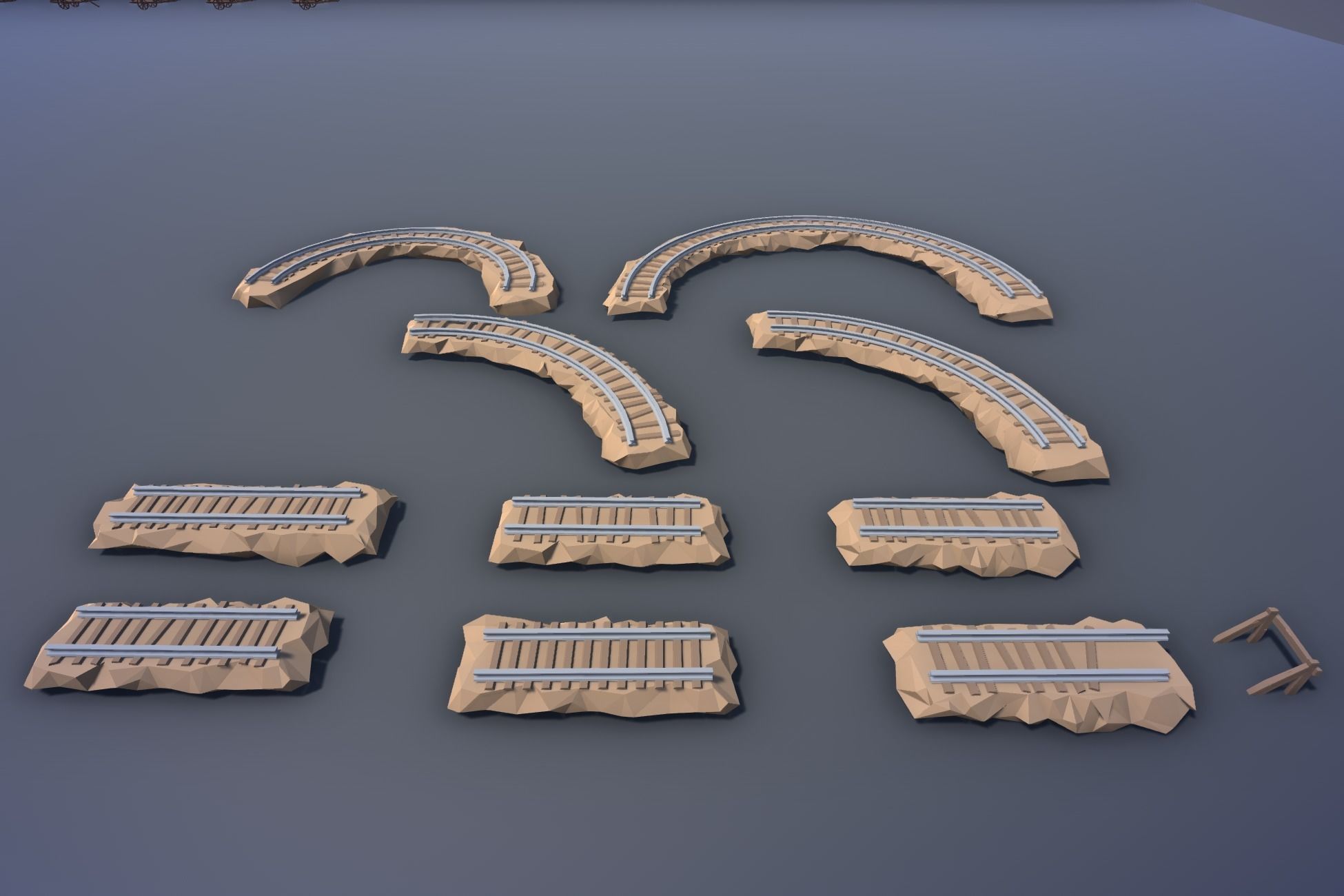 Ultimate Low Poly Mining and Cave Pack Low-poly 3D model_48