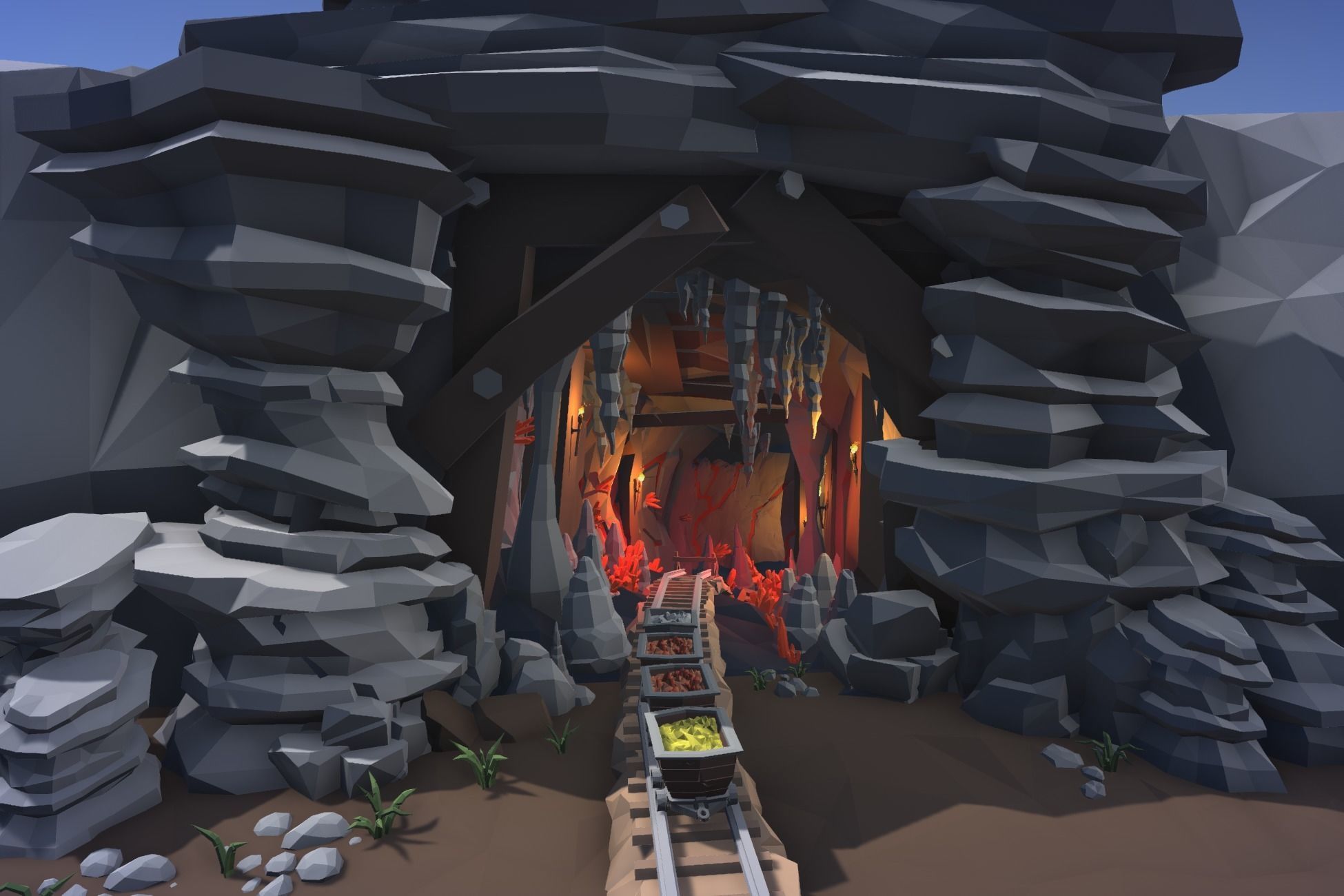 Ultimate Low Poly Mining and Cave Pack Low-poly 3D model_16