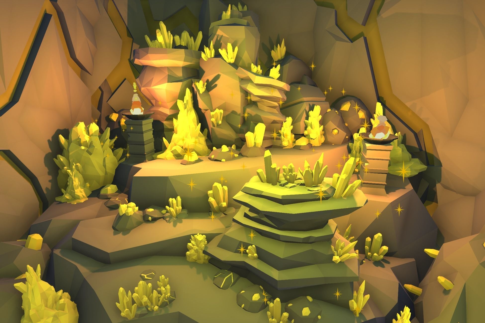 Ultimate Low Poly Mining and Cave Pack Low-poly 3D model_27