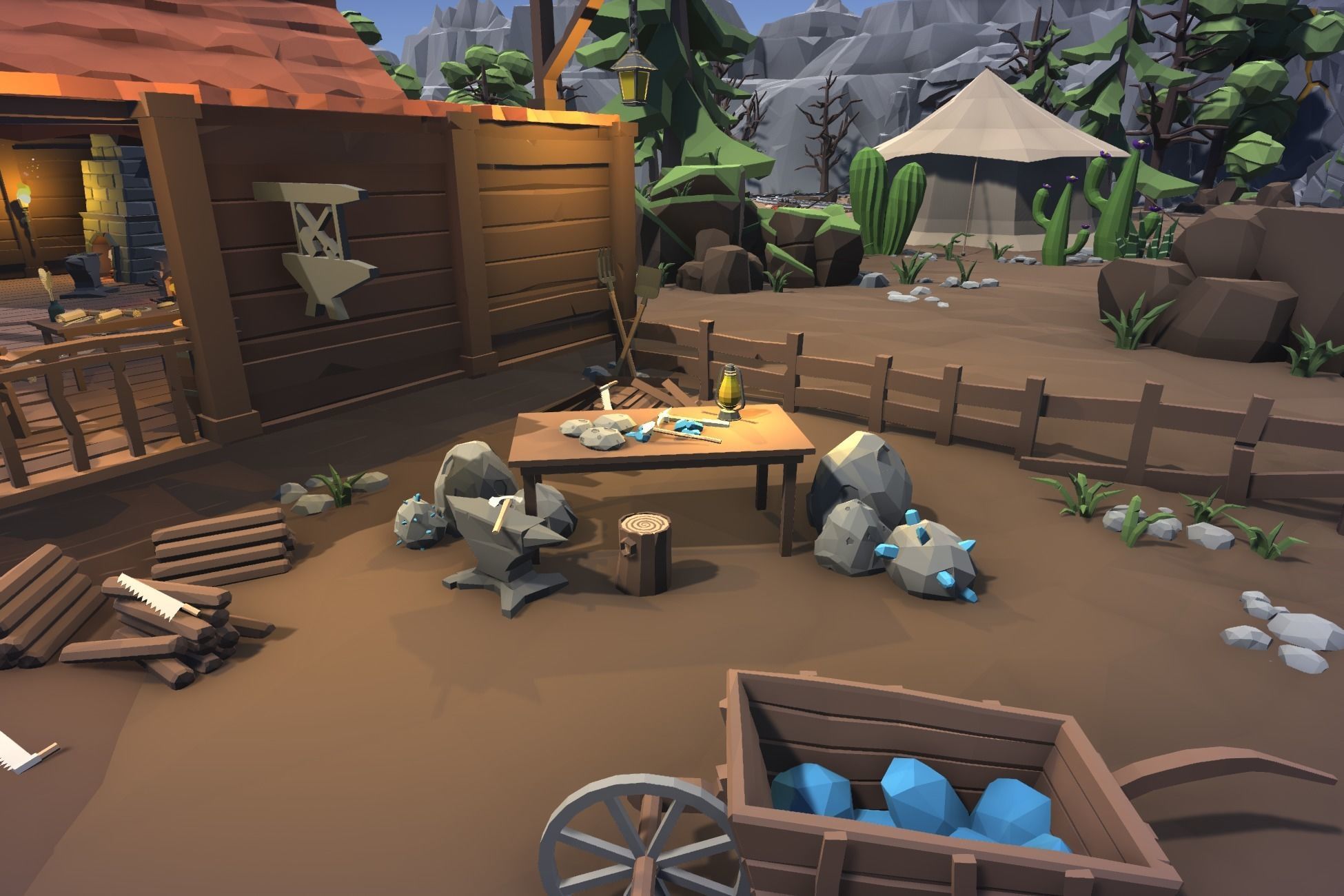 Ultimate Low Poly Mining and Cave Pack Low-poly 3D model_9