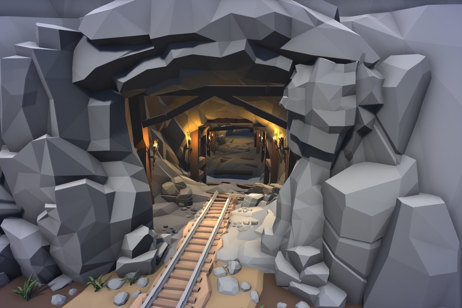 Ultimate Low Poly Mining and Cave Pack Low-poly 3D model_19