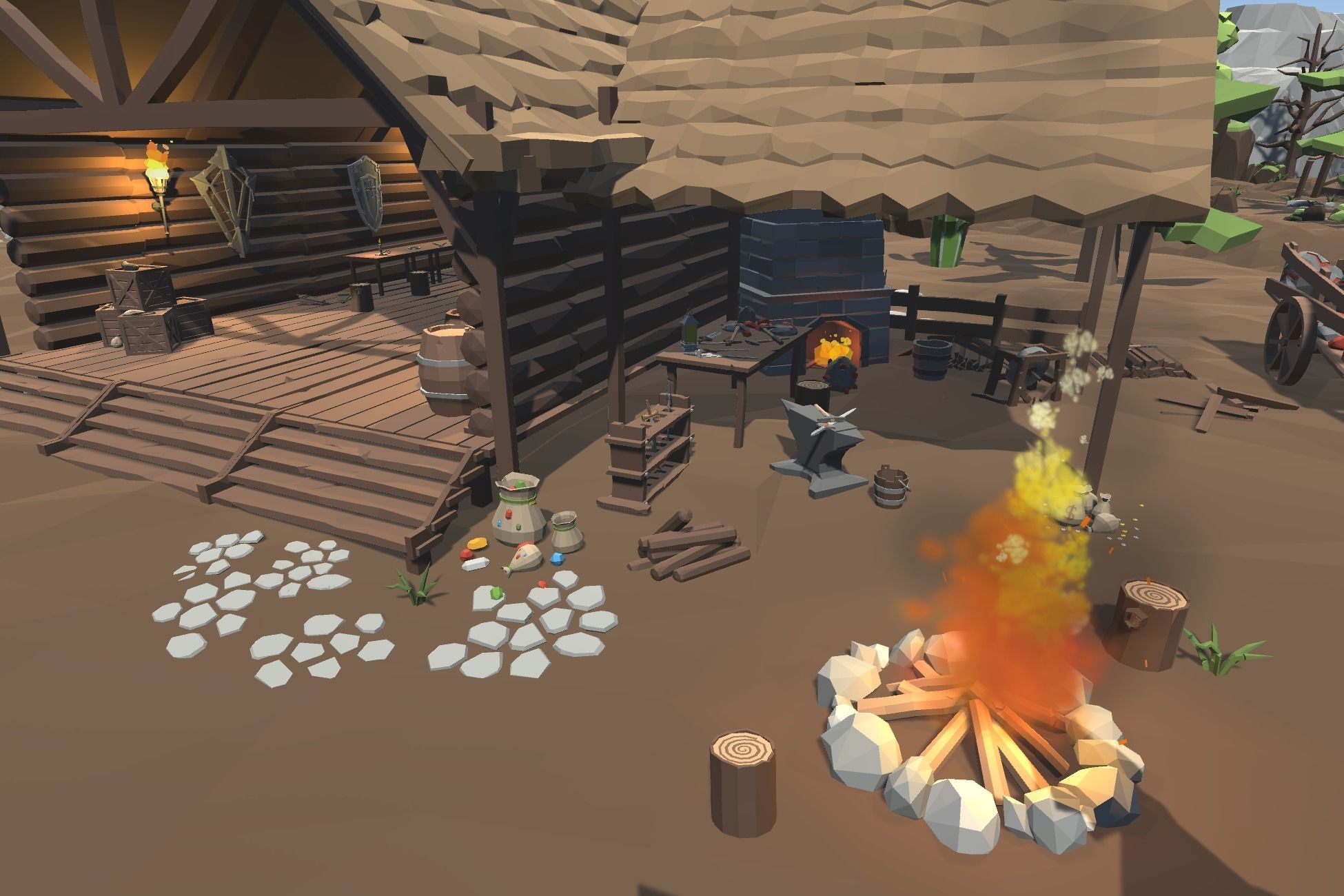 Ultimate Low Poly Mining and Cave Pack Low-poly 3D model_10