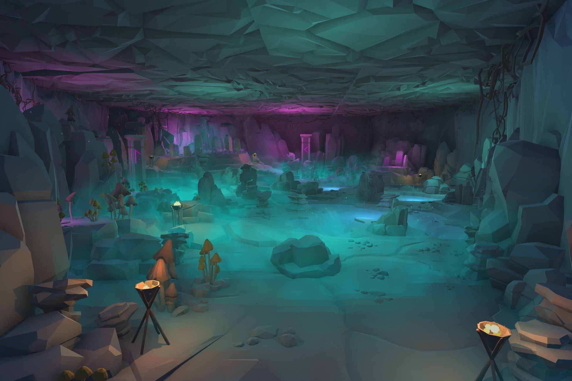 Ultimate Low Poly Mining and Cave Pack Low-poly 3D model_25