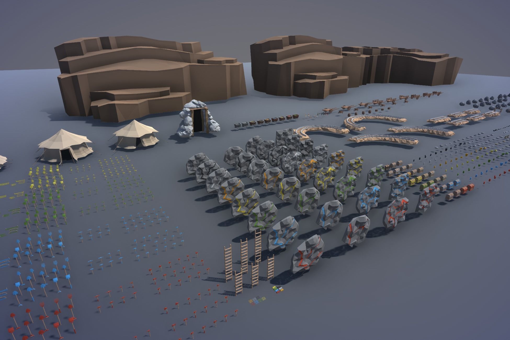 Ultimate Low Poly Mining and Cave Pack Low-poly 3D model_37