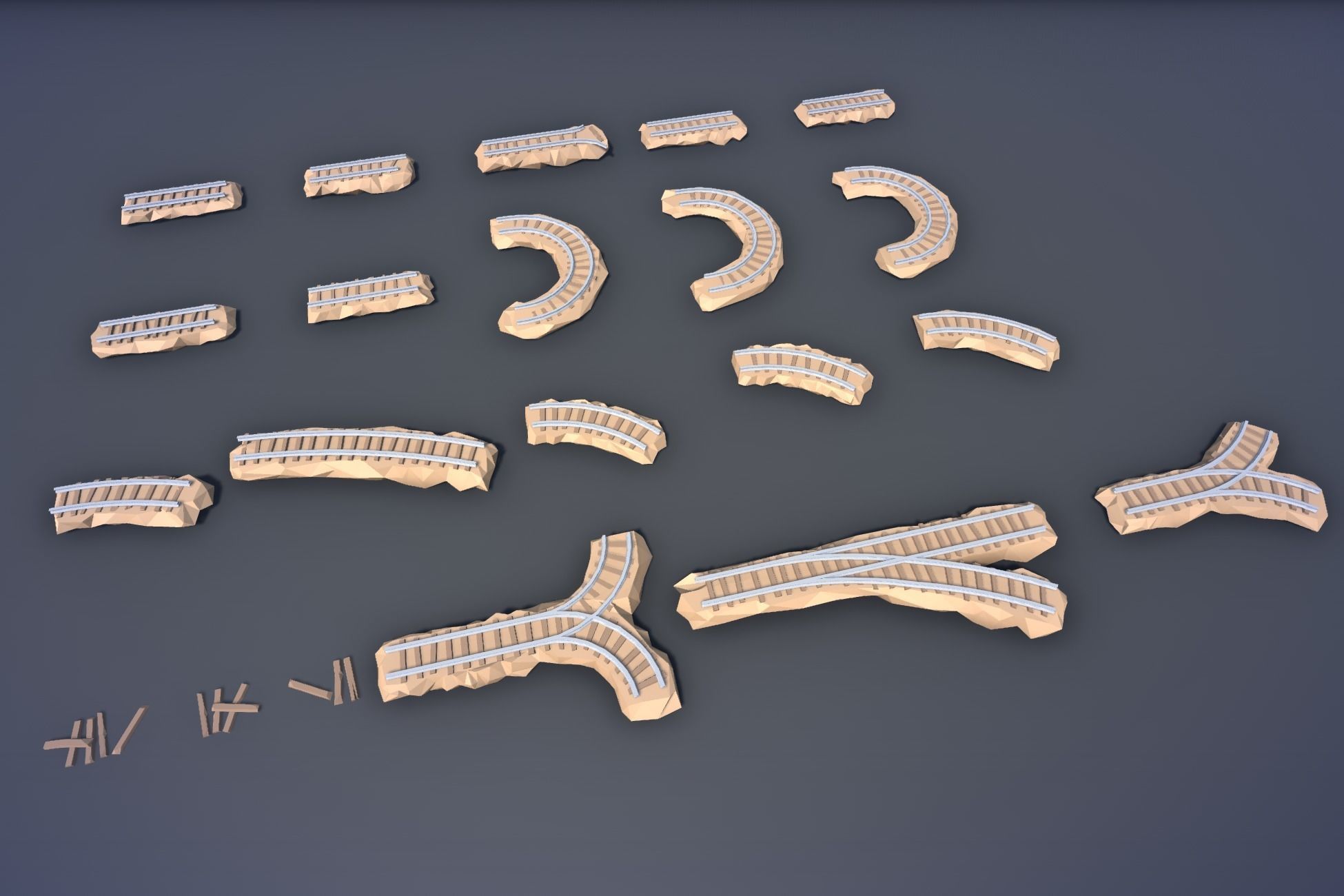 Ultimate Low Poly Mining and Cave Pack Low-poly 3D model_98