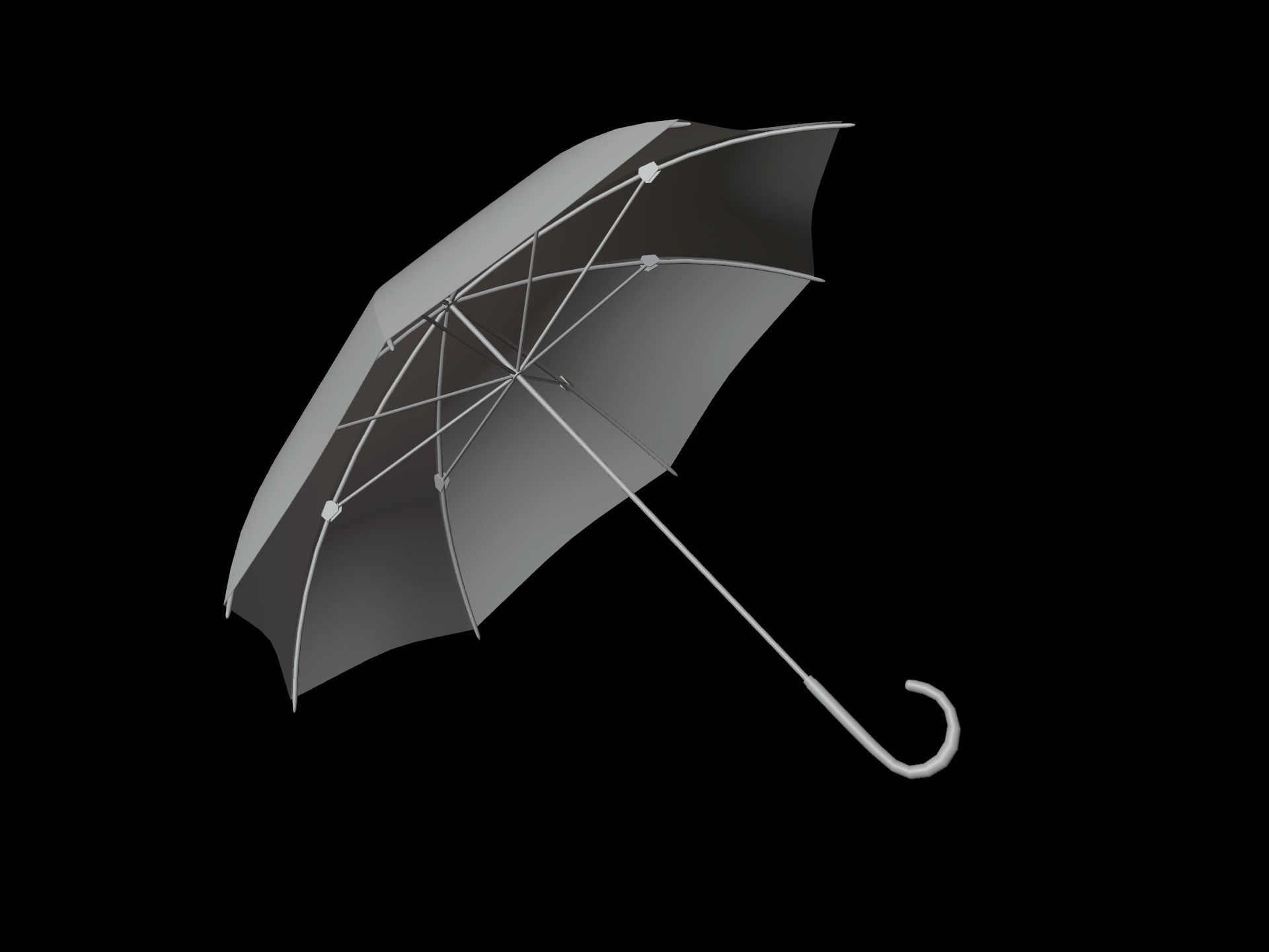 Generic Umbrella Low-poly 3D model_5