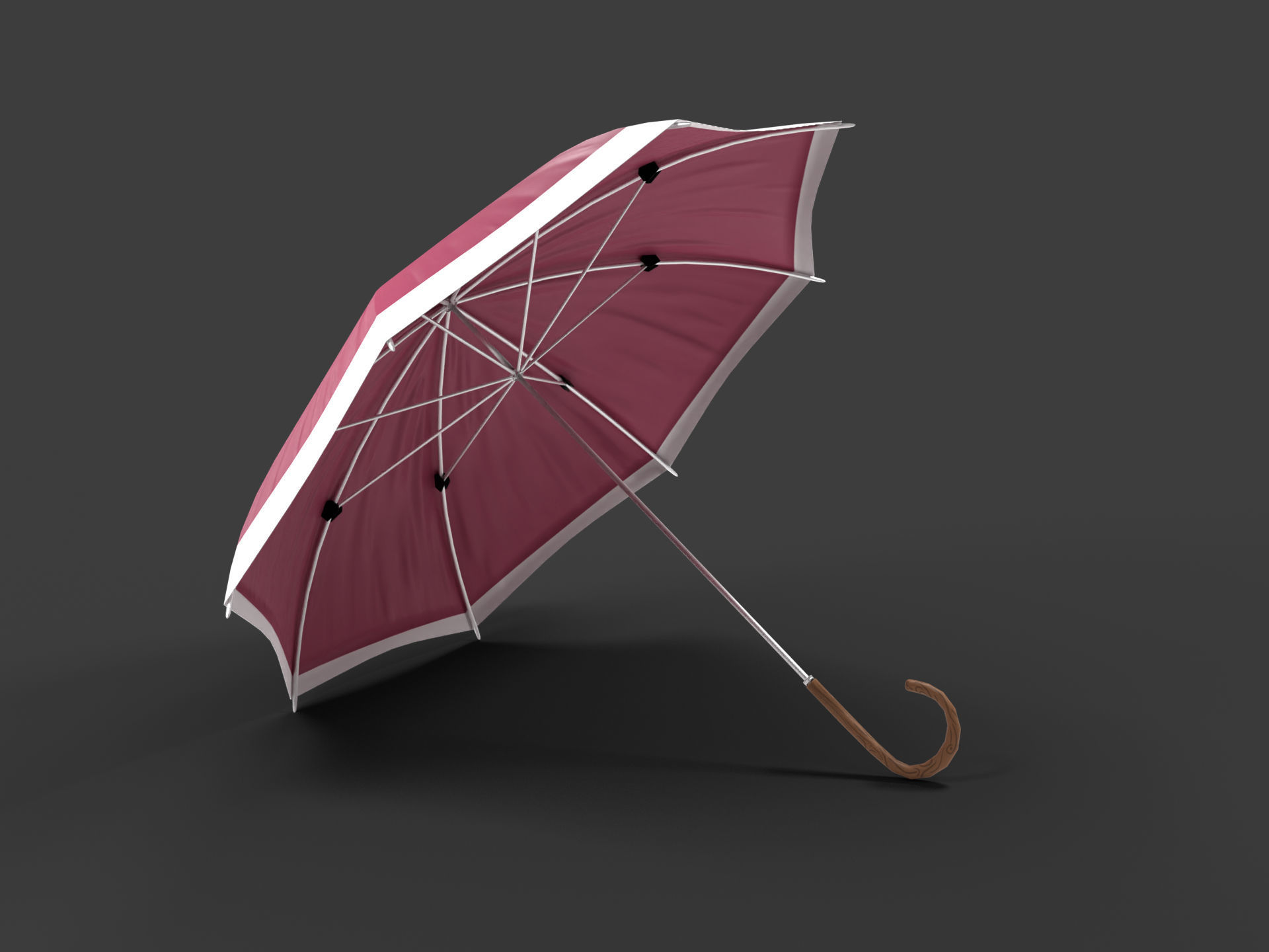 Generic Umbrella Low-poly 3D model_1