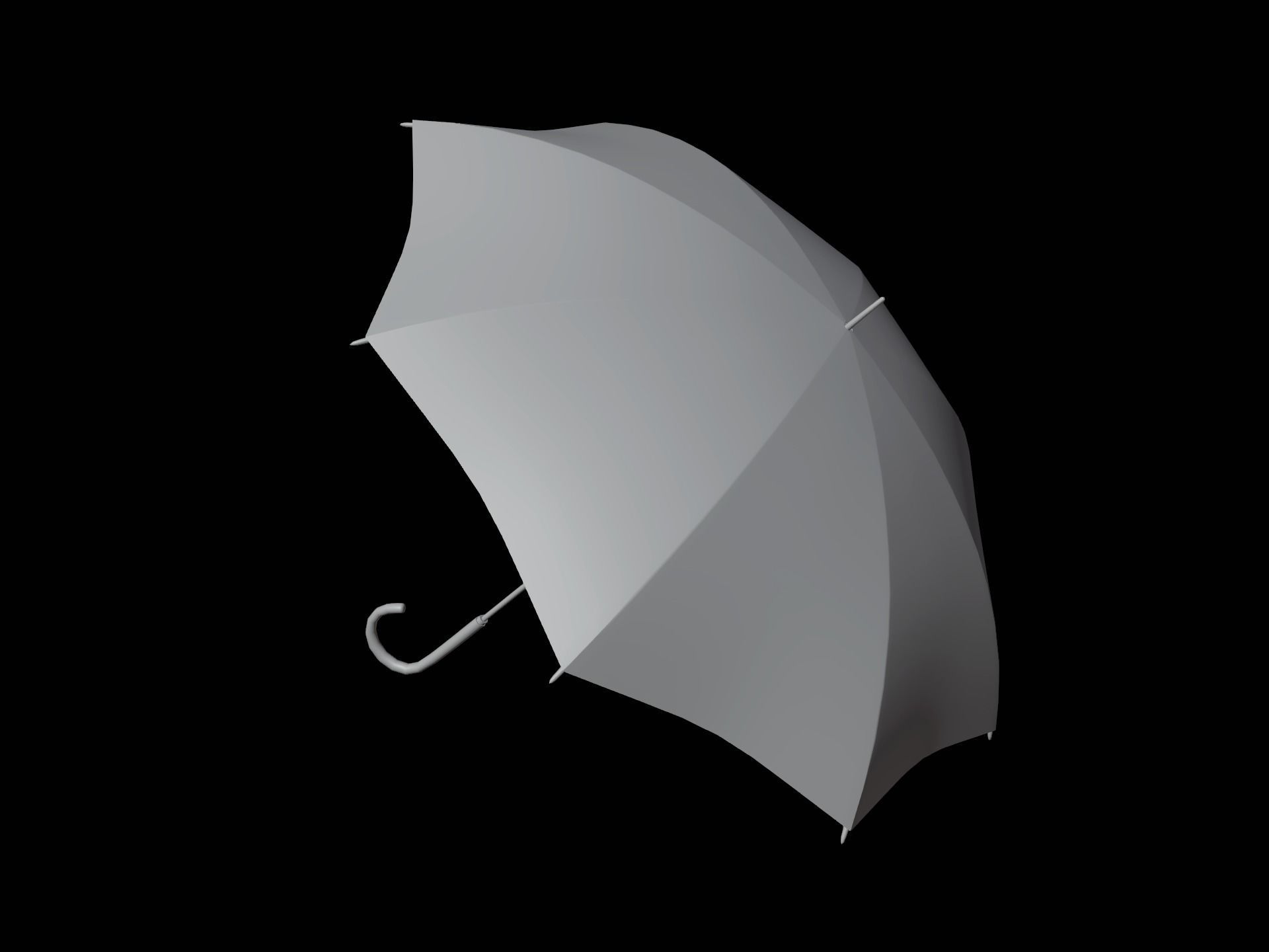 Generic Umbrella Low-poly 3D model_4