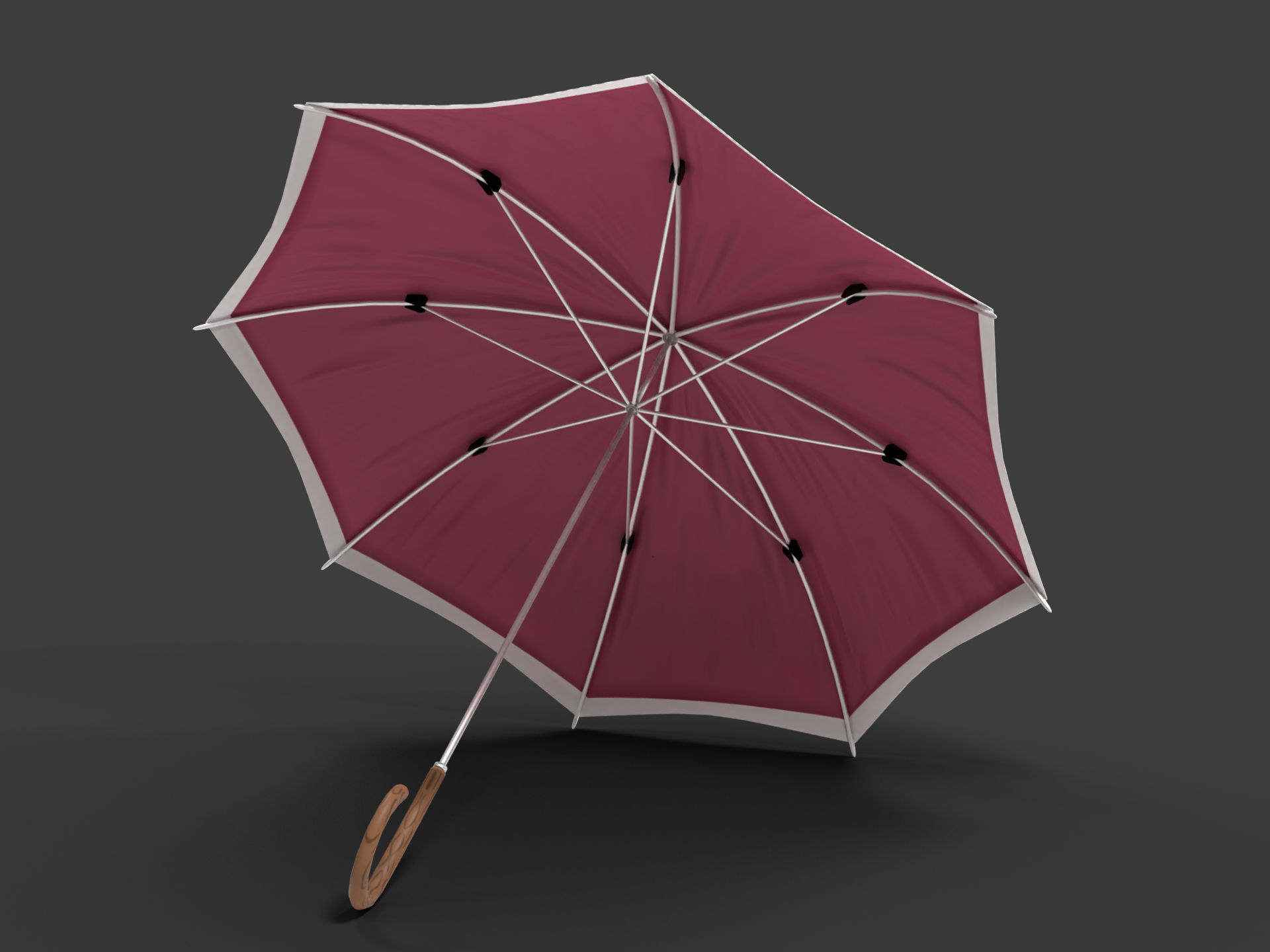 Generic Umbrella Low-poly 3D model_3