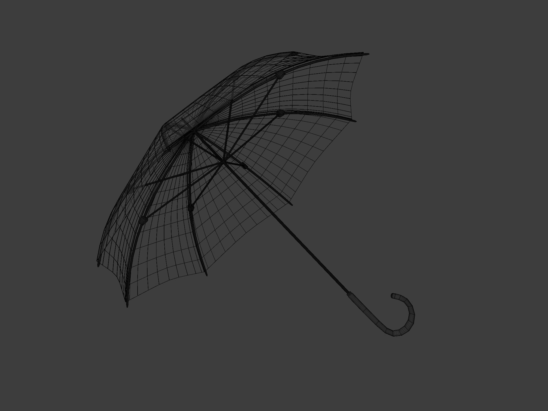 Generic Umbrella Low-poly 3D model_9