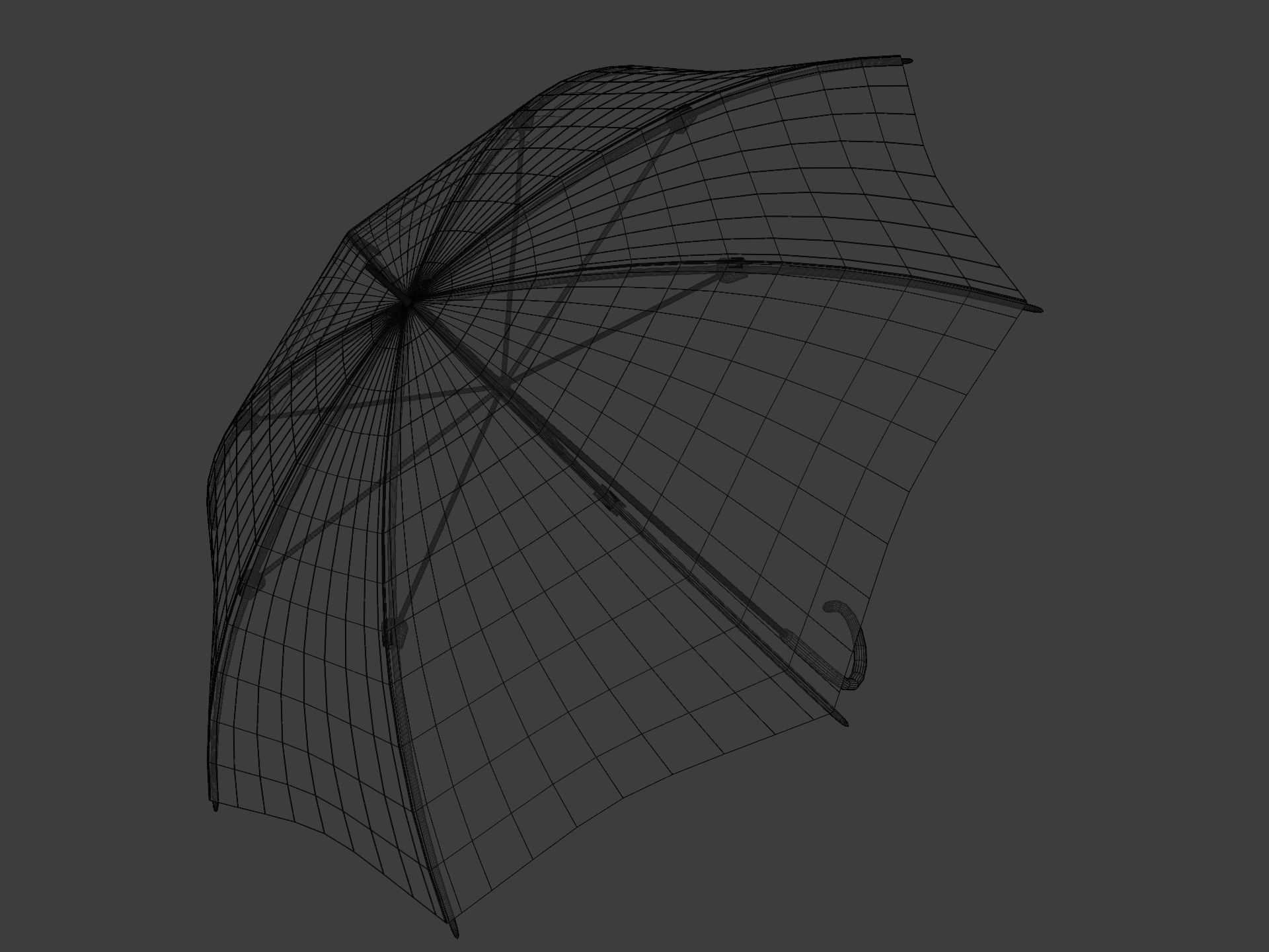 Generic Umbrella Low-poly 3D model_10