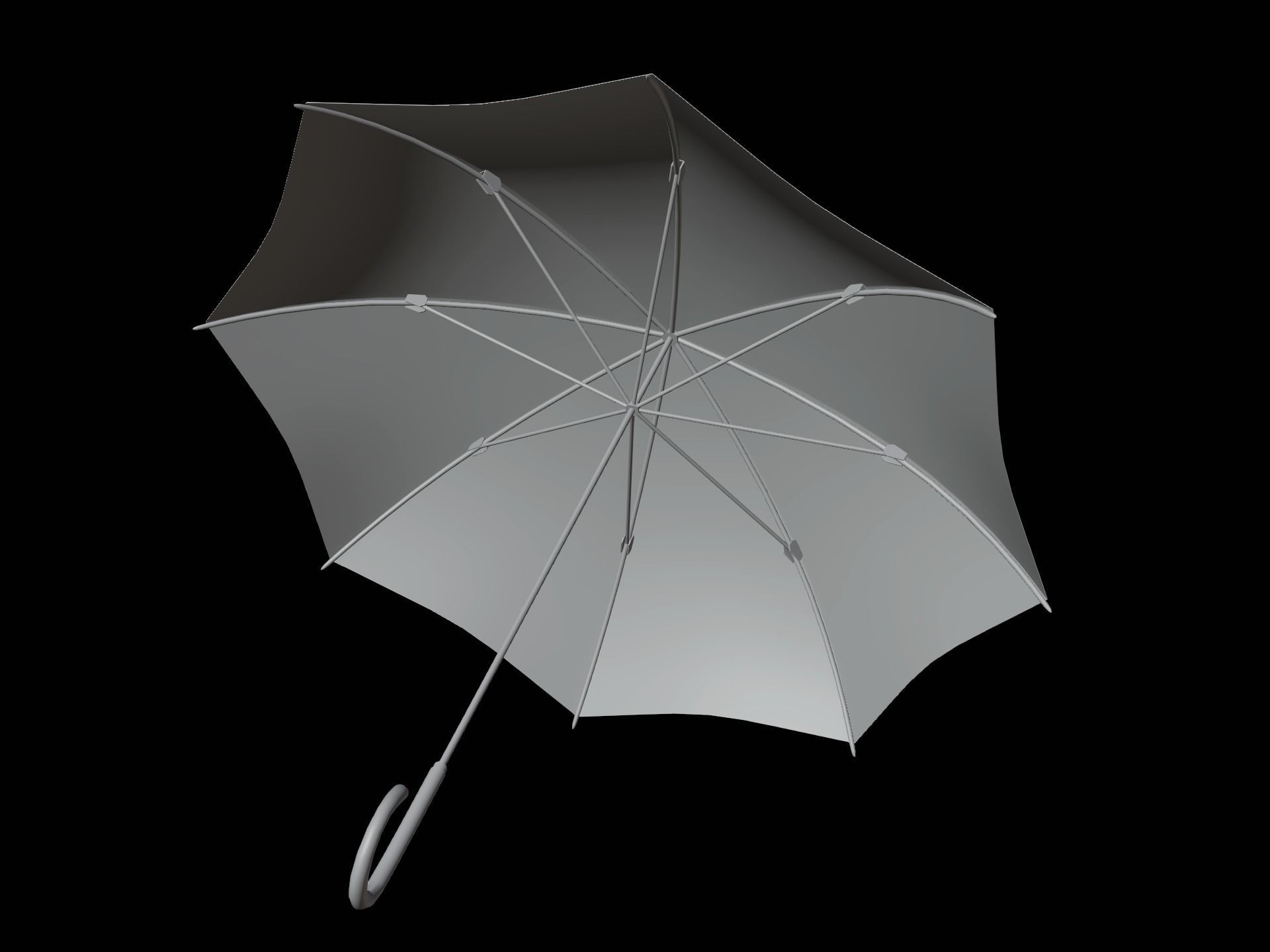 Generic Umbrella Low-poly 3D model_7