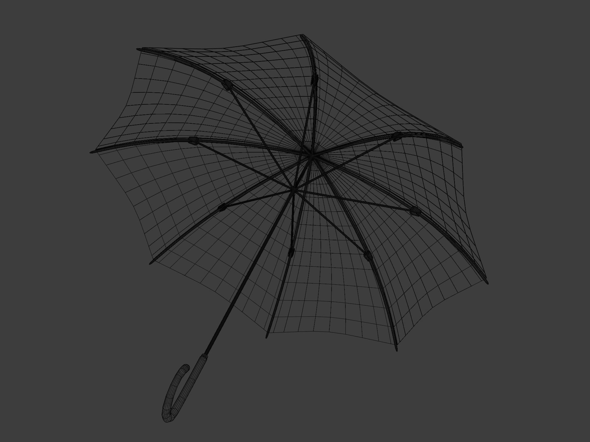 Generic Umbrella Low-poly 3D model_11