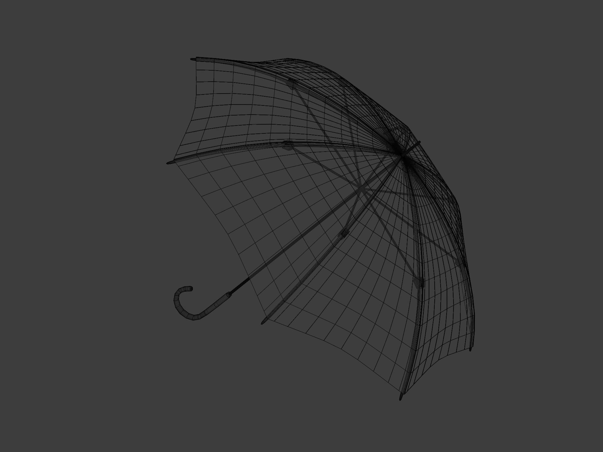 Generic Umbrella Low-poly 3D model_8